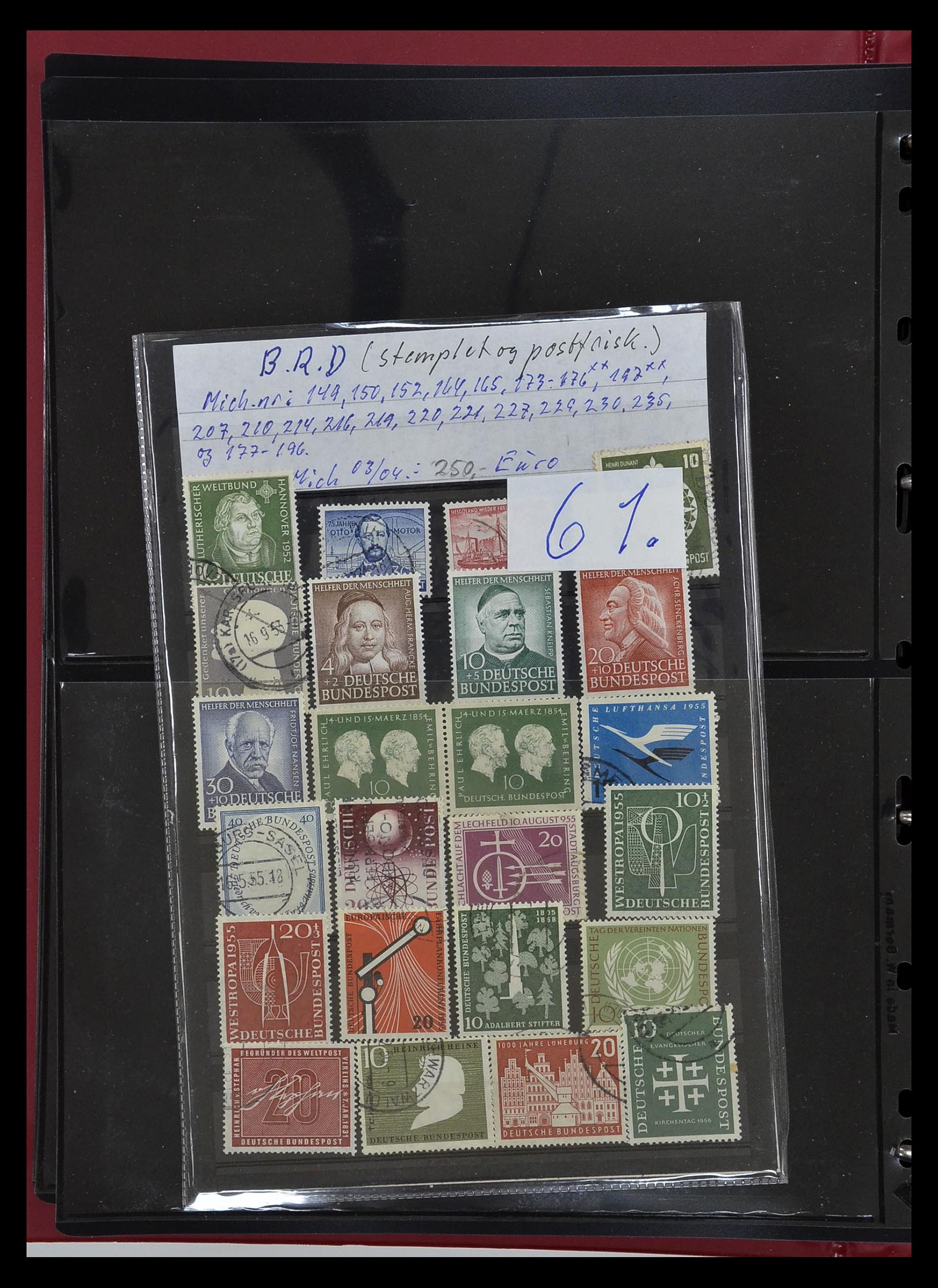 35059 026 - Postzegelverzameling 35059 Bundespost en Berlijn 1948-1954.