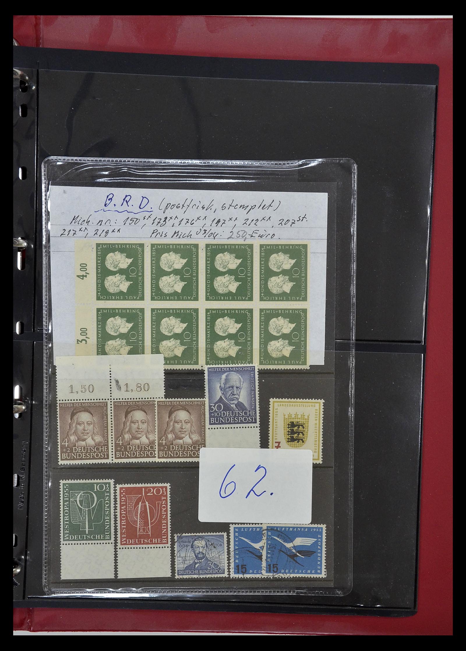 35059 027 - Postzegelverzameling 35059 Bundespost en Berlijn 1948-1954.