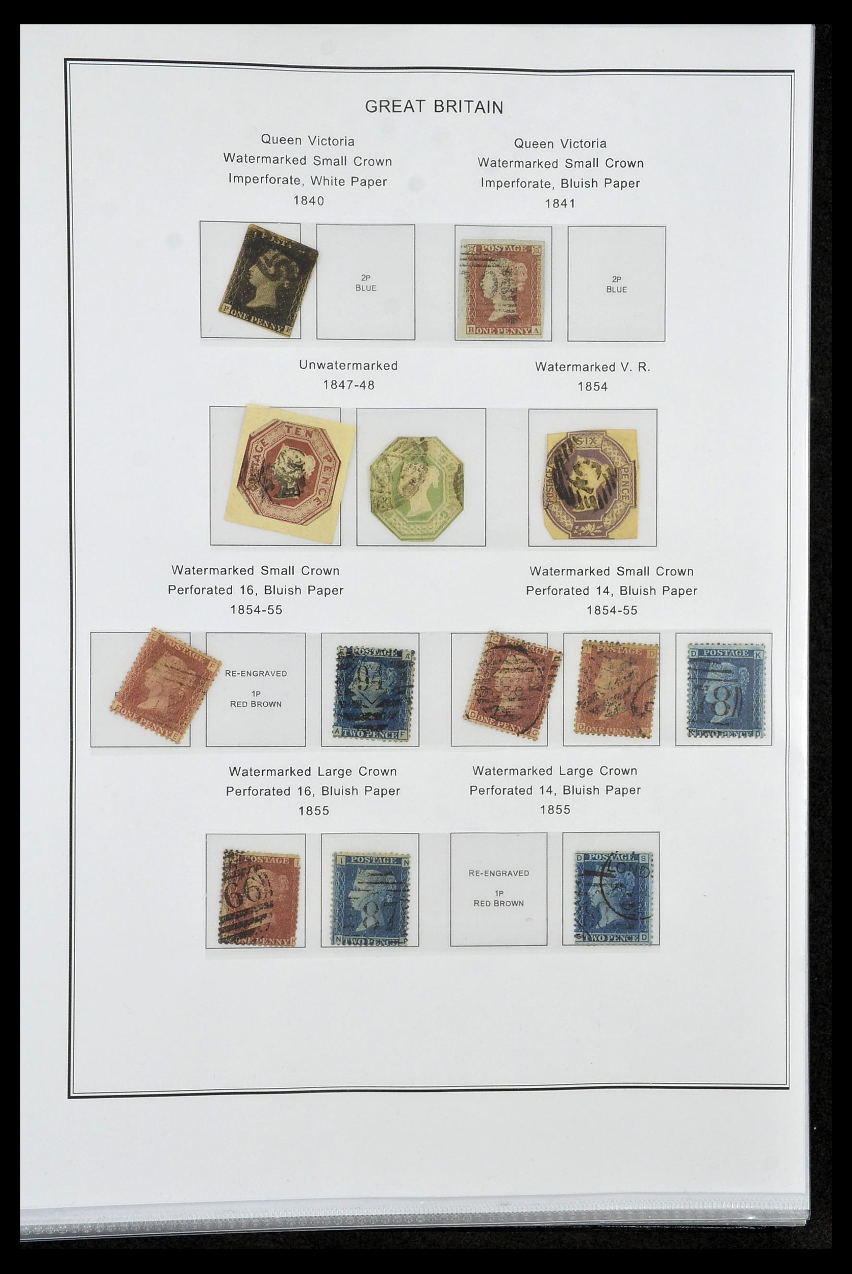 35060 0001 - Postzegelverzameling 35060 Engeland en kolonien 1840-1970.