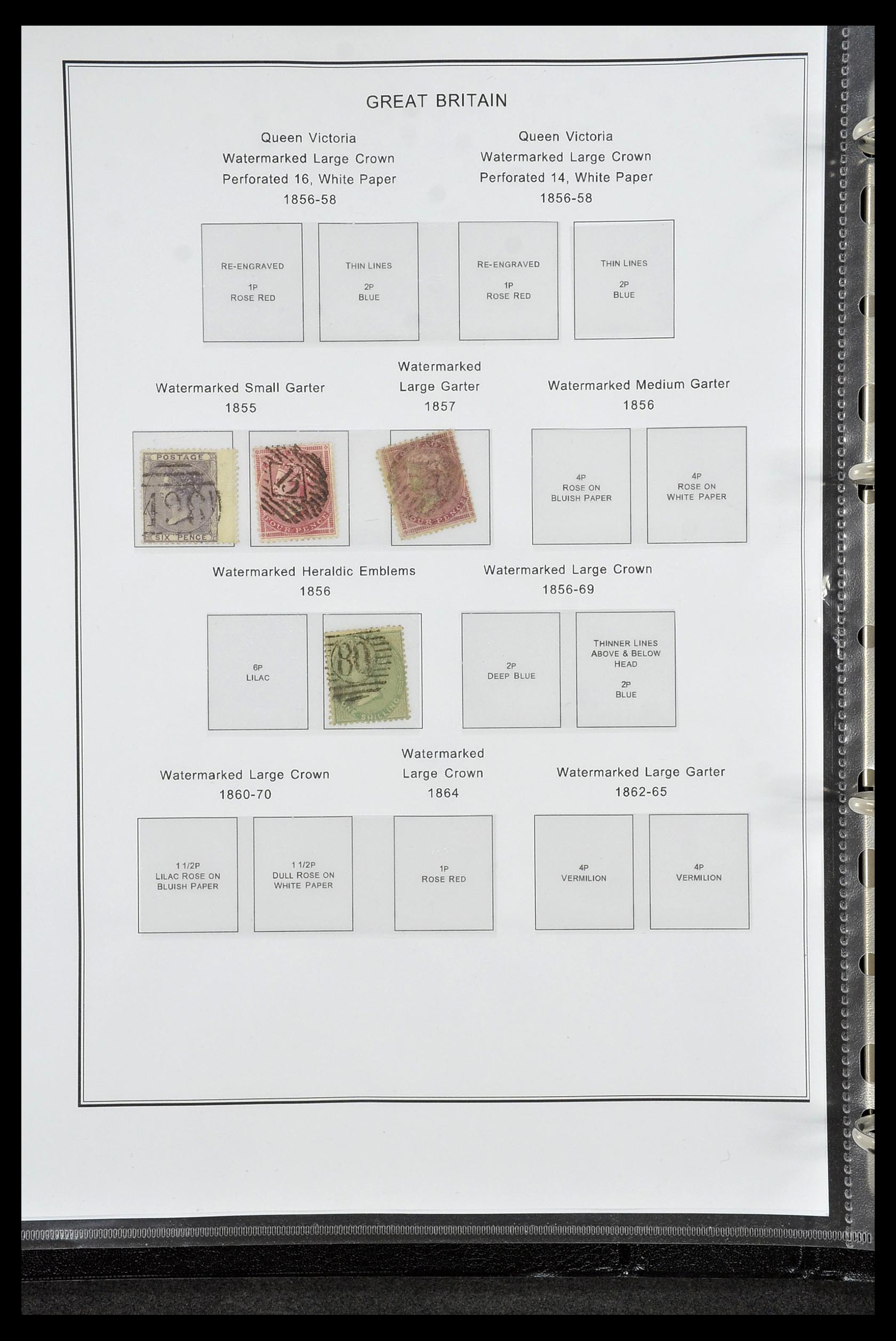 35060 0002 - Postzegelverzameling 35060 Engeland en kolonien 1840-1970.