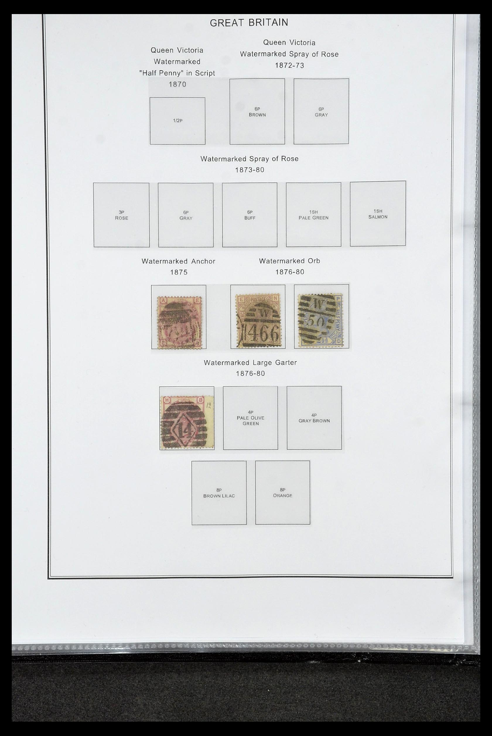 35060 0007 - Postzegelverzameling 35060 Engeland en kolonien 1840-1970.