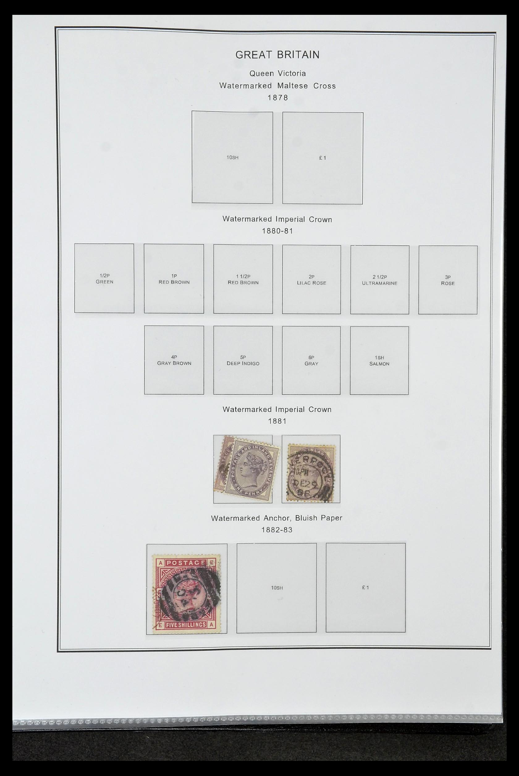 35060 0008 - Postzegelverzameling 35060 Engeland en kolonien 1840-1970.