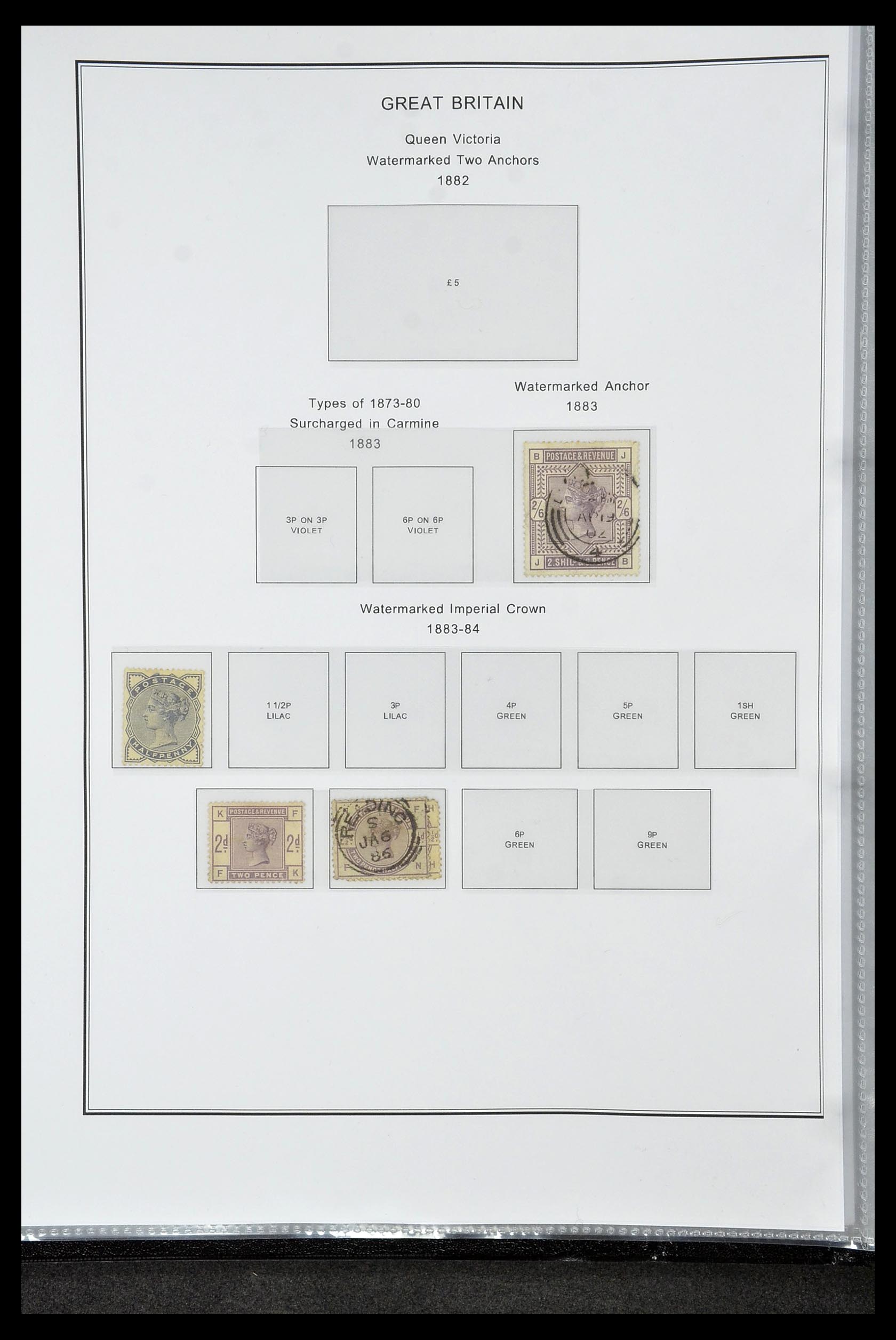 35060 0009 - Postzegelverzameling 35060 Engeland en kolonien 1840-1970.