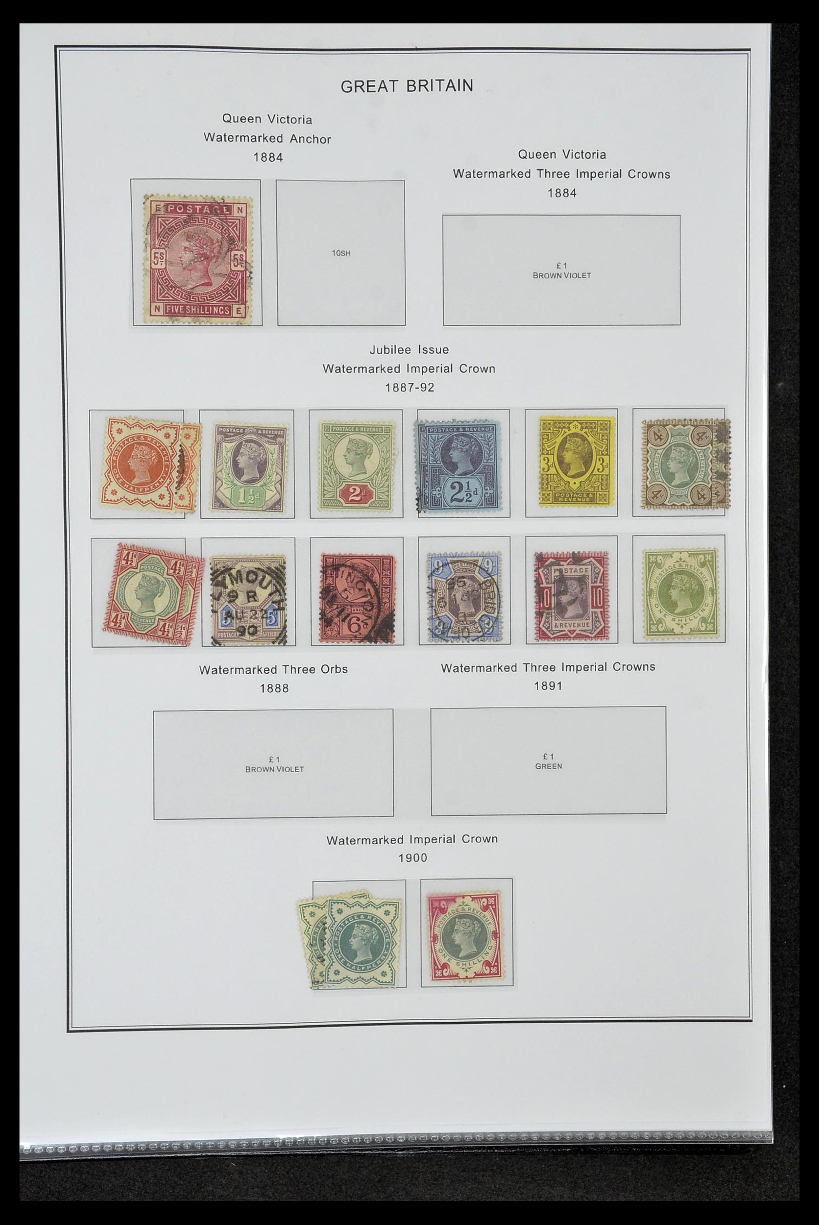 35060 0010 - Postzegelverzameling 35060 Engeland en kolonien 1840-1970.