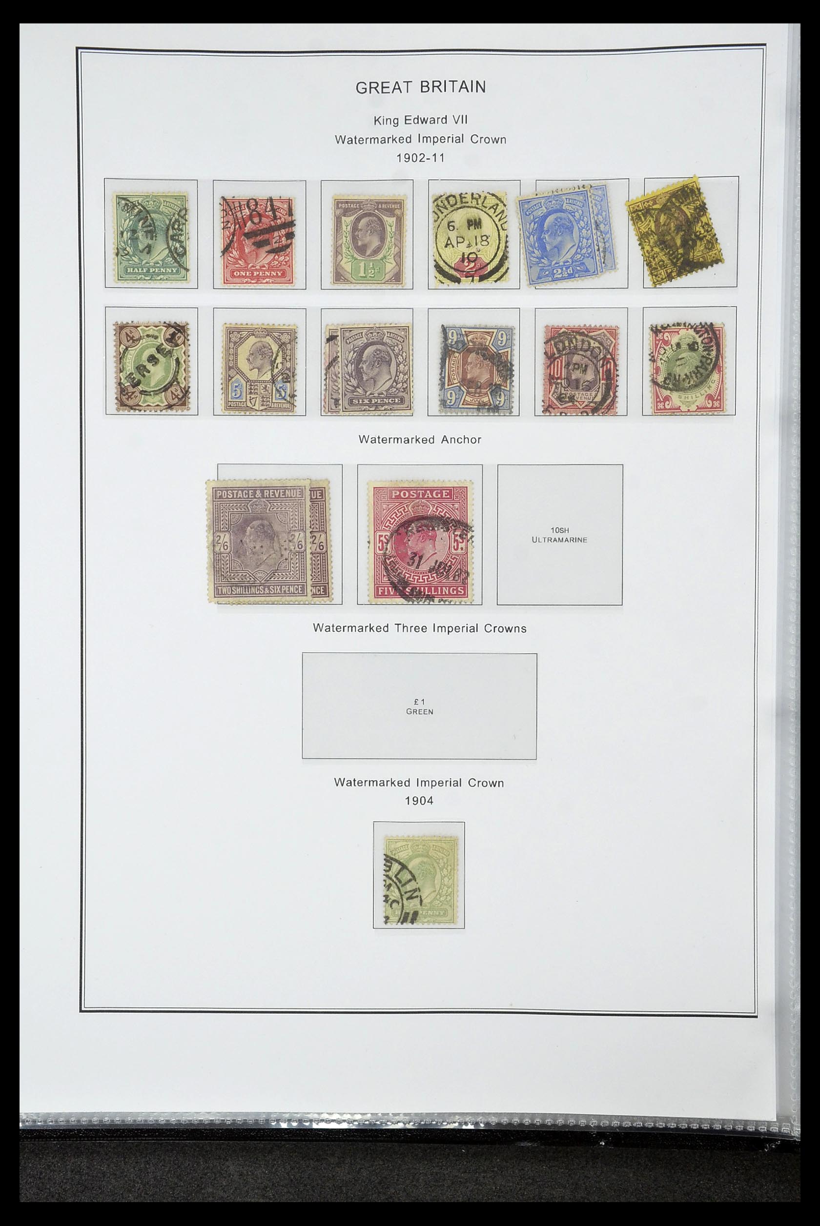 35060 0012 - Postzegelverzameling 35060 Engeland en kolonien 1840-1970.