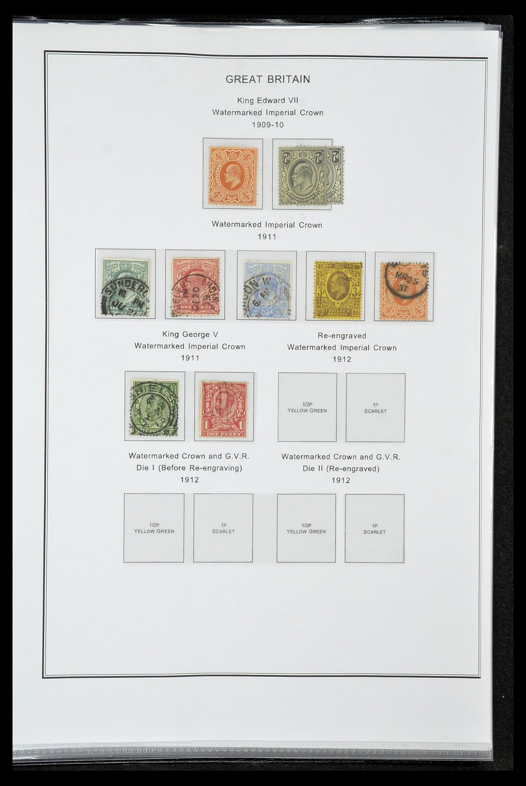 35060 0014 - Postzegelverzameling 35060 Engeland en kolonien 1840-1970.