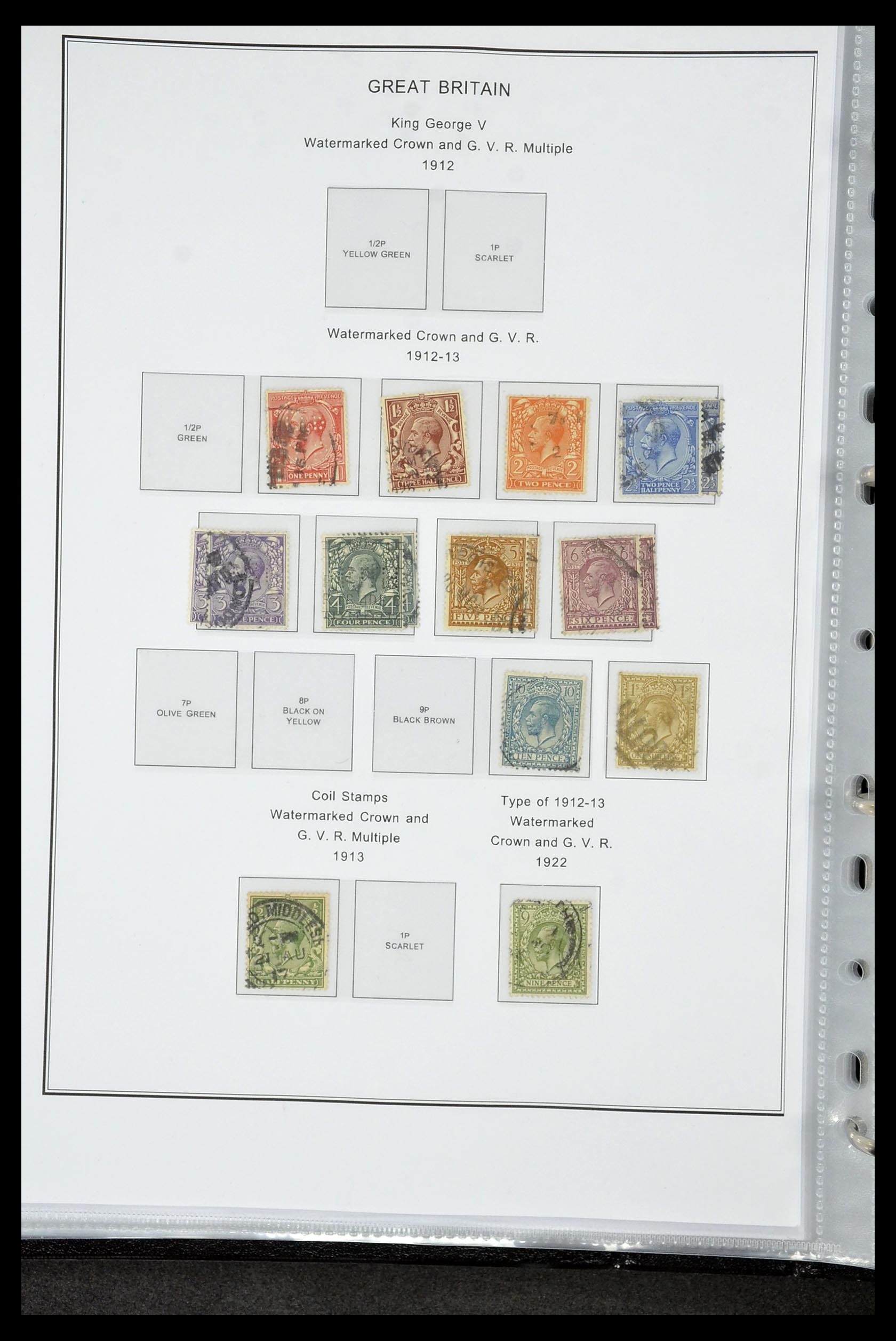 35060 0015 - Postzegelverzameling 35060 Engeland en kolonien 1840-1970.