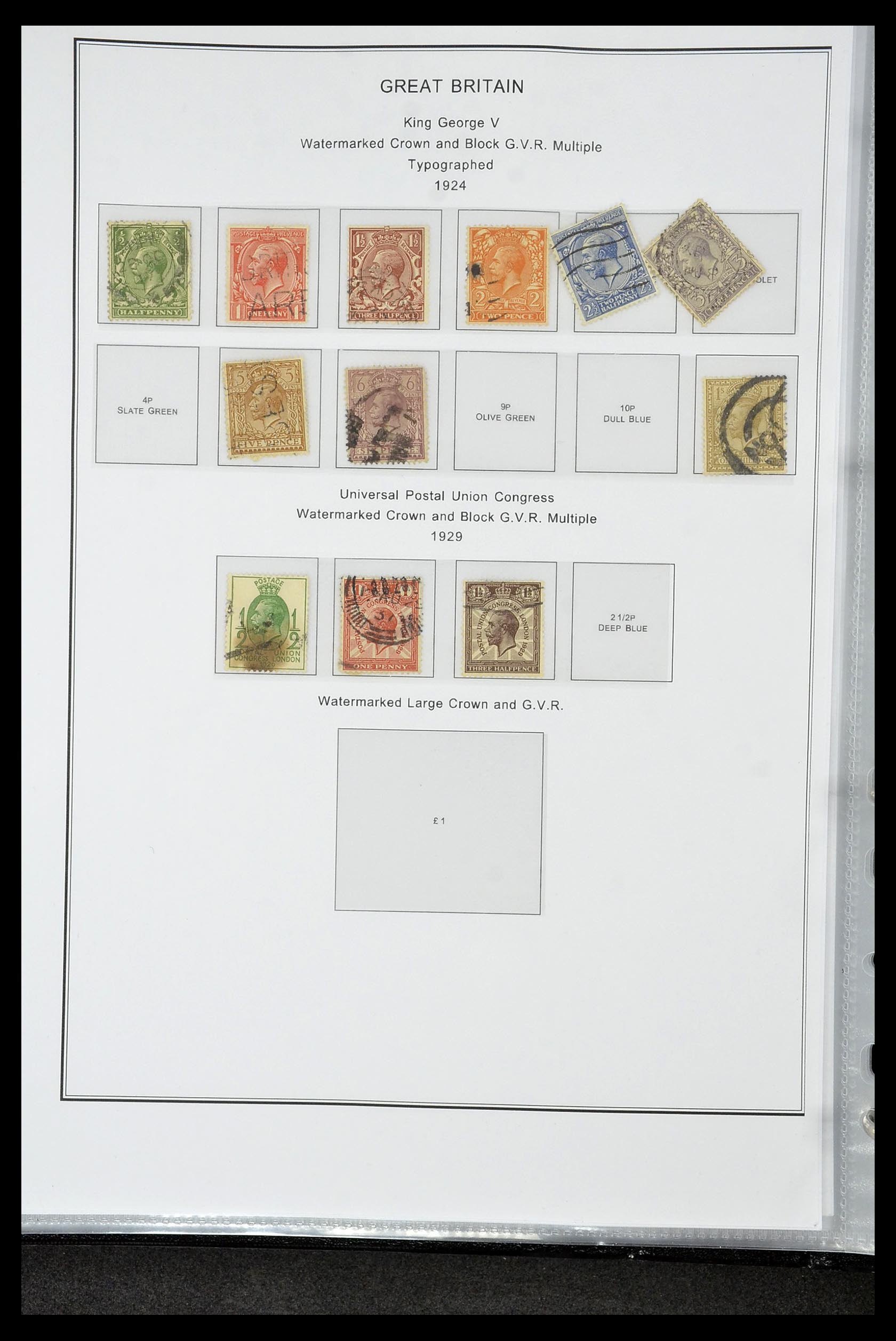 35060 0017 - Postzegelverzameling 35060 Engeland en kolonien 1840-1970.