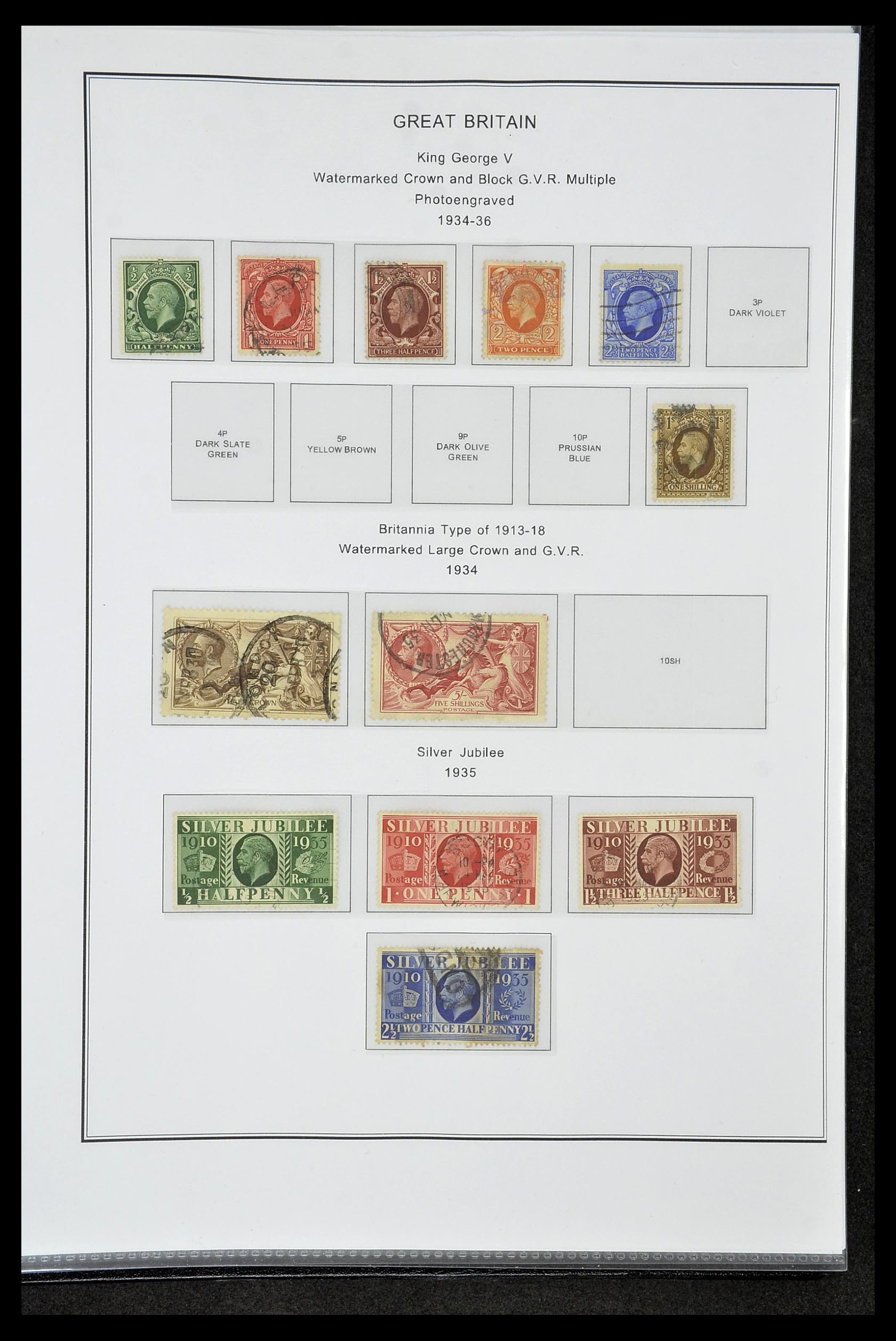 35060 0018 - Postzegelverzameling 35060 Engeland en kolonien 1840-1970.