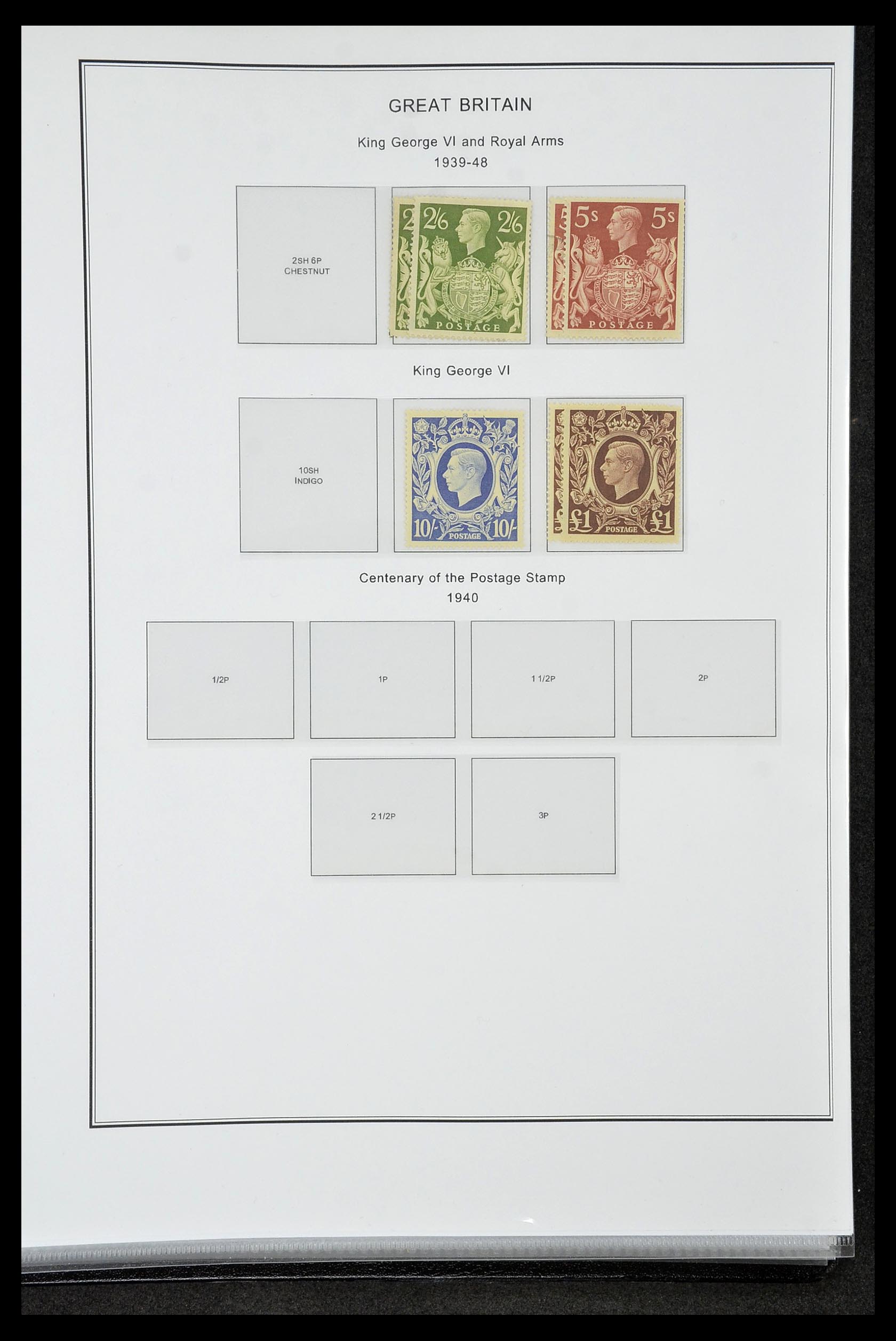 35060 0019 - Postzegelverzameling 35060 Engeland en kolonien 1840-1970.