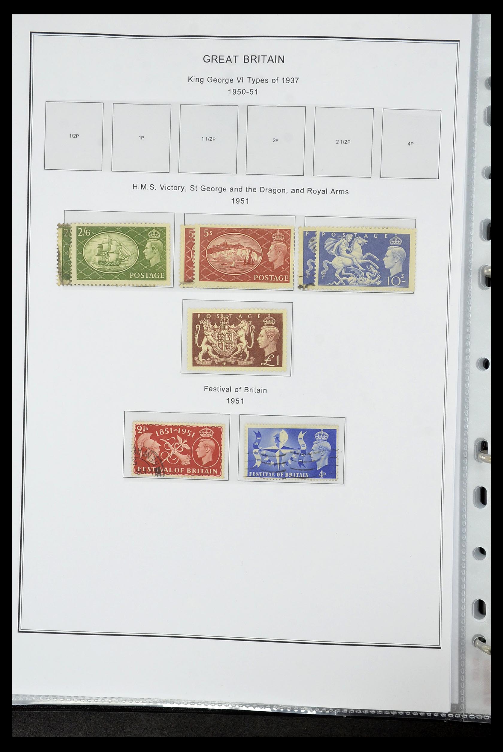 35060 0026 - Postzegelverzameling 35060 Engeland en kolonien 1840-1970.