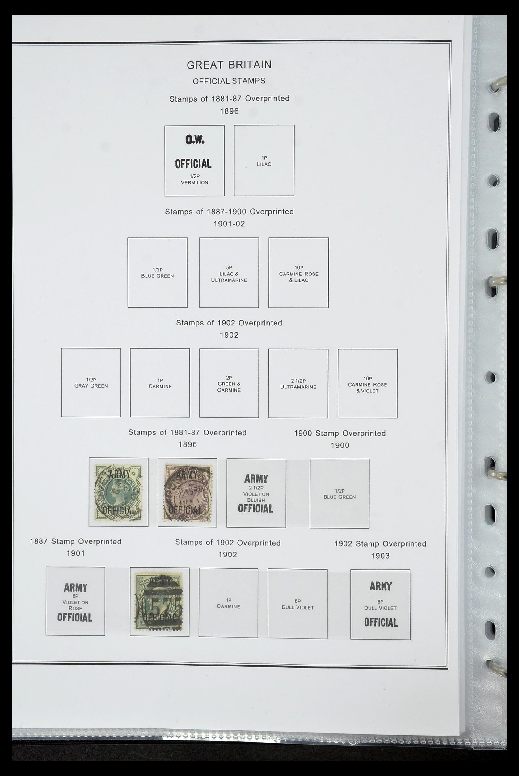 35060 0030 - Postzegelverzameling 35060 Engeland en kolonien 1840-1970.