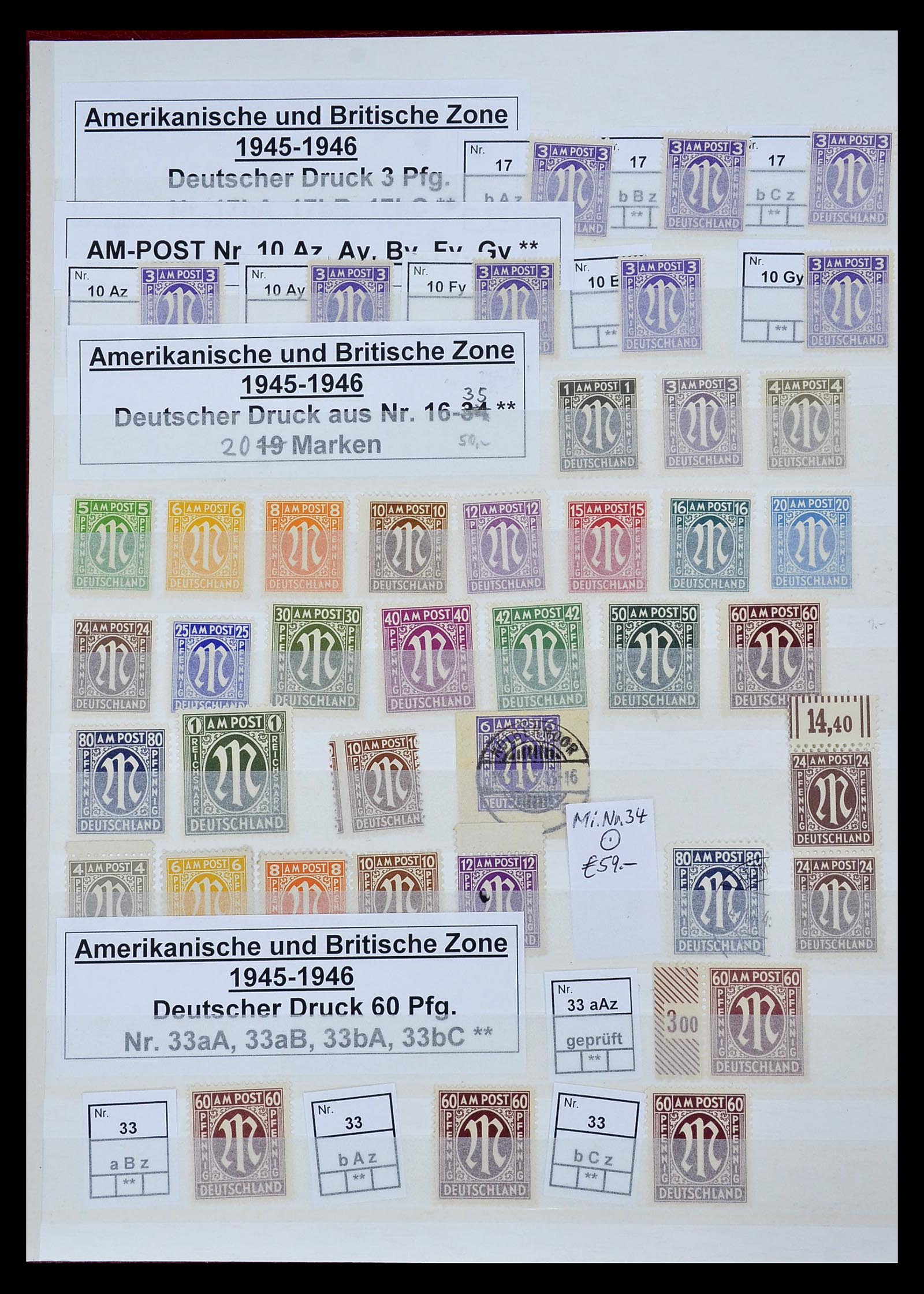 35063 013 - Postzegelverzameling 35063 Duitse Zones 1945-1949.