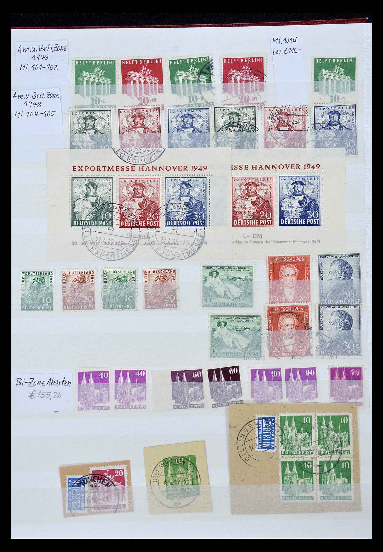 35063 015 - Postzegelverzameling 35063 Duitse Zones 1945-1949.