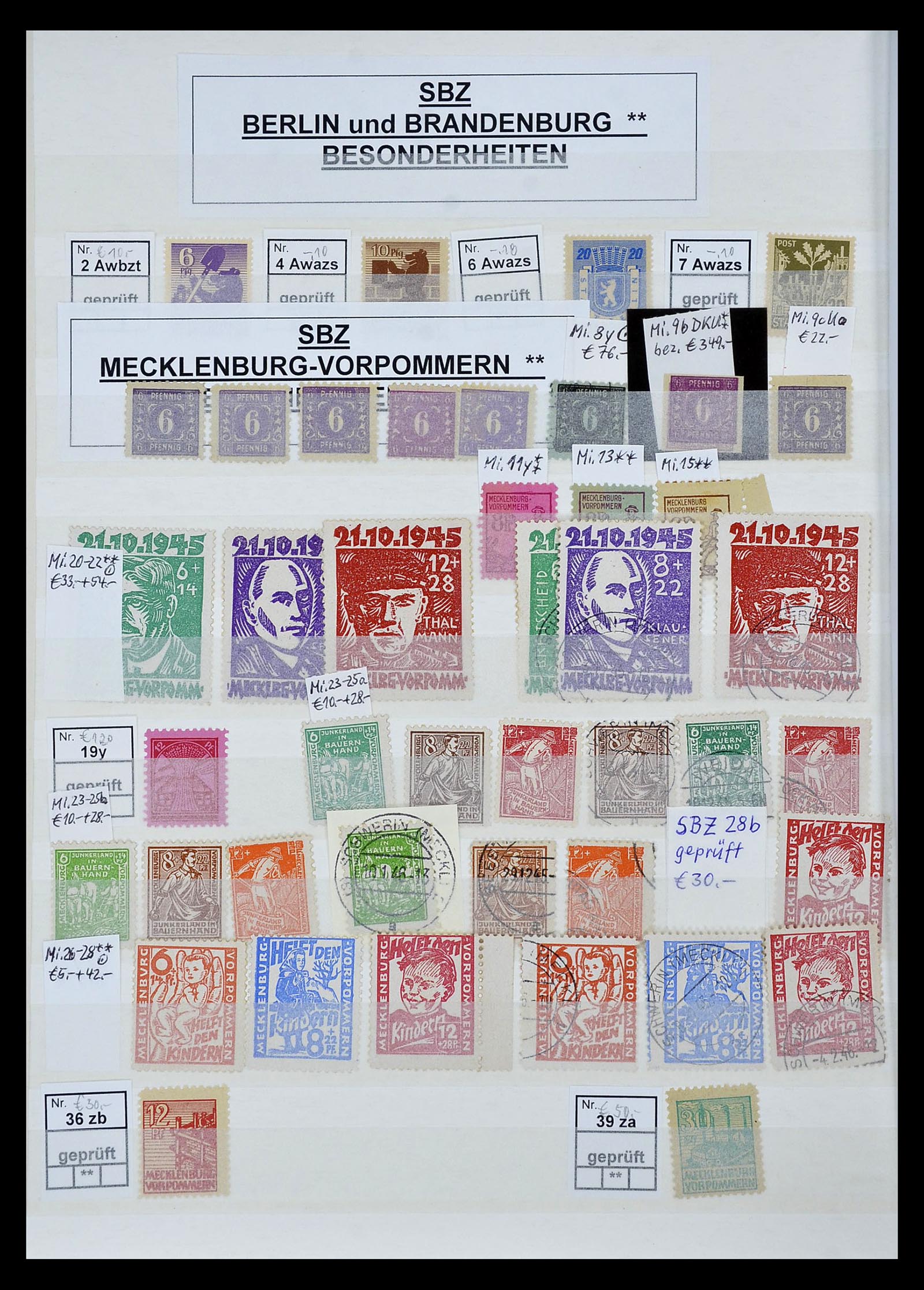 35063 028 - Postzegelverzameling 35063 Duitse Zones 1945-1949.