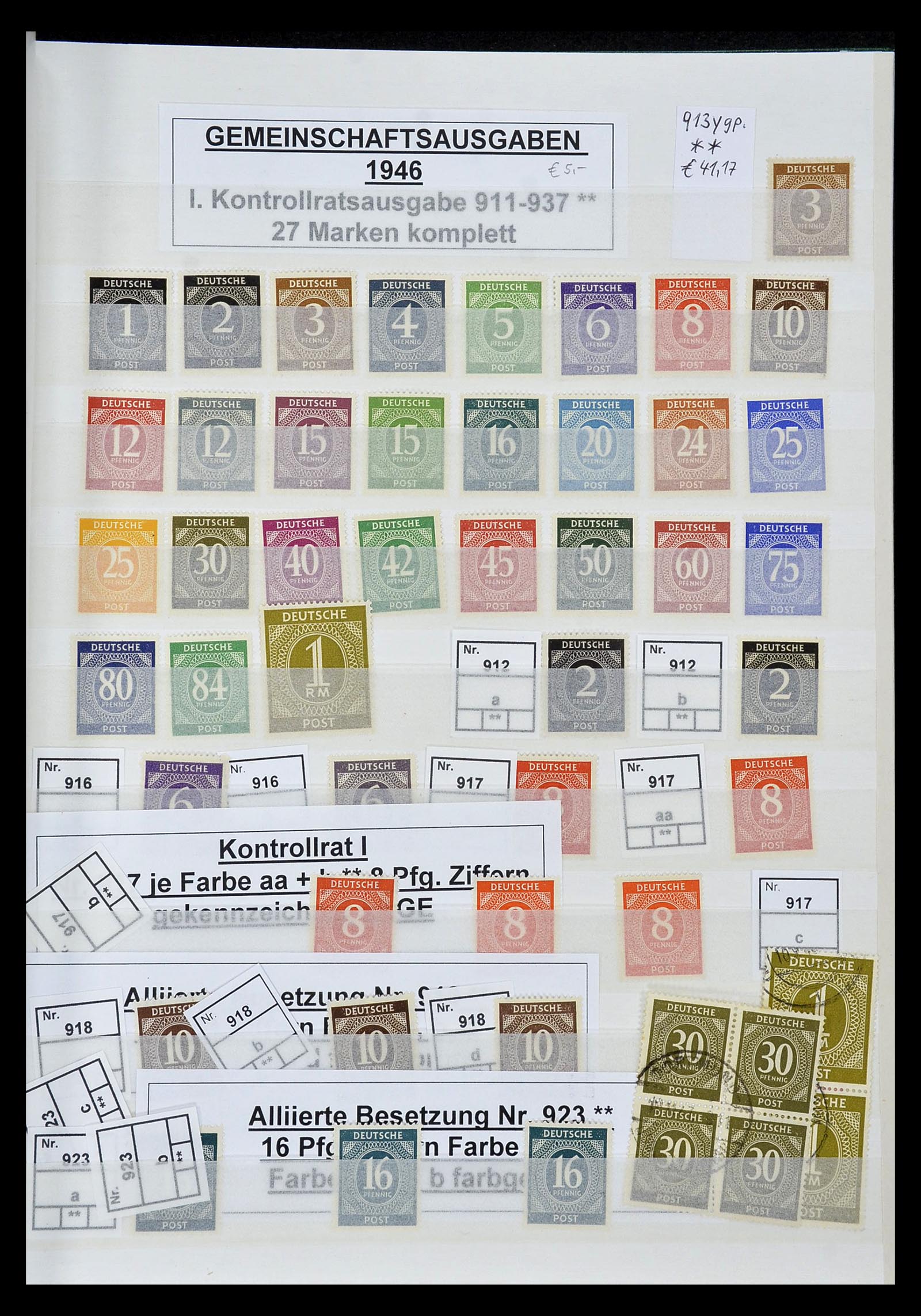 35063 032 - Postzegelverzameling 35063 Duitse Zones 1945-1949.
