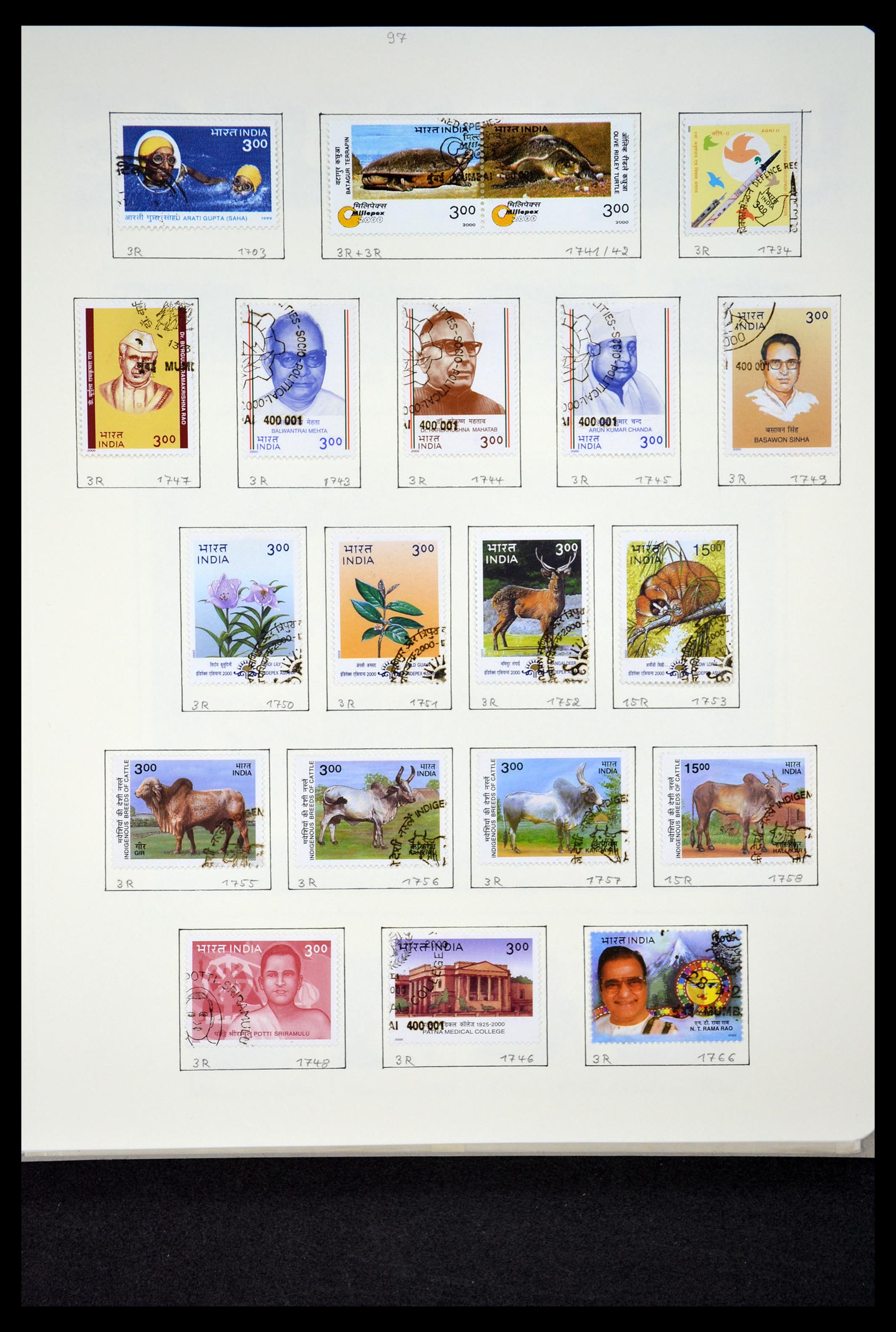 35067 083 - Postzegelverzameling 35067 India 1947-2016!!