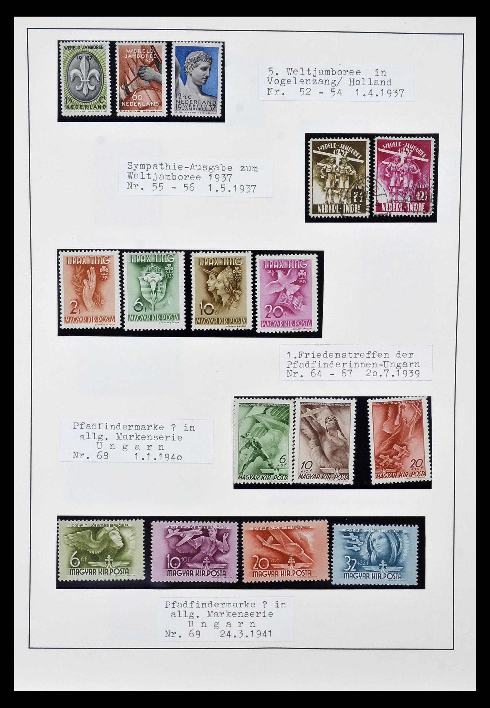 35069 003 - Postzegelverzameling 35069 Motief scouting 1925-2010.
