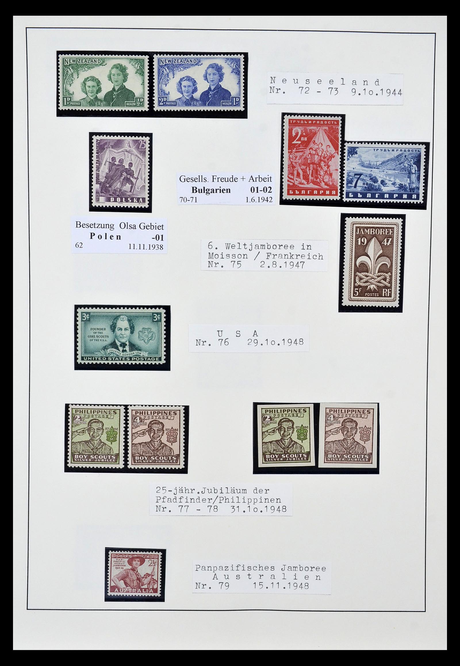 35069 004 - Postzegelverzameling 35069 Motief scouting 1925-2010.