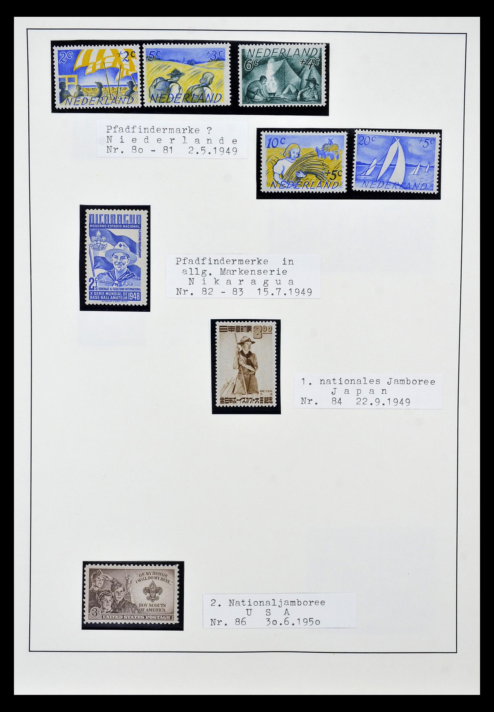 35069 005 - Postzegelverzameling 35069 Motief scouting 1925-2010.
