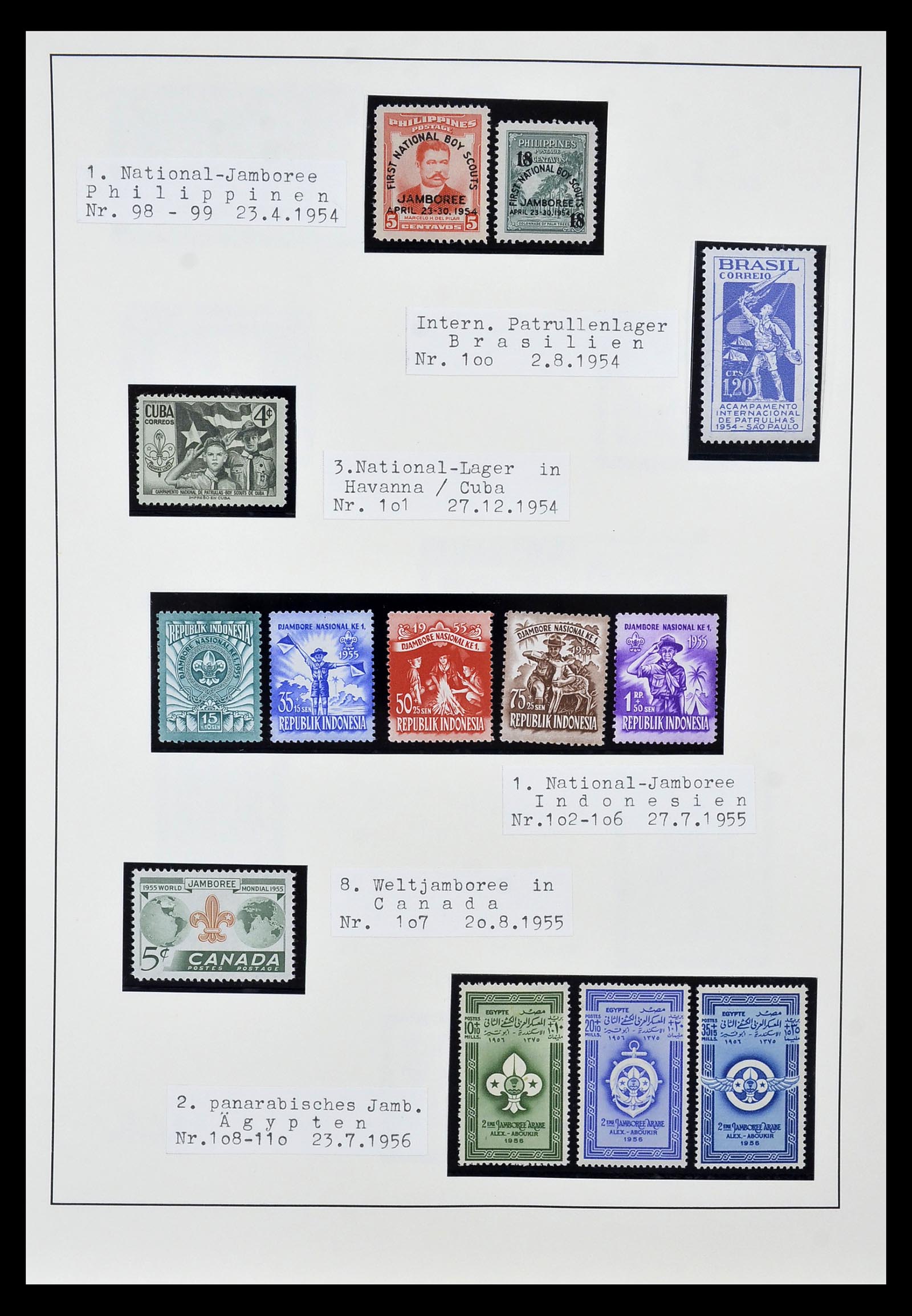 35069 007 - Postzegelverzameling 35069 Motief scouting 1925-2010.