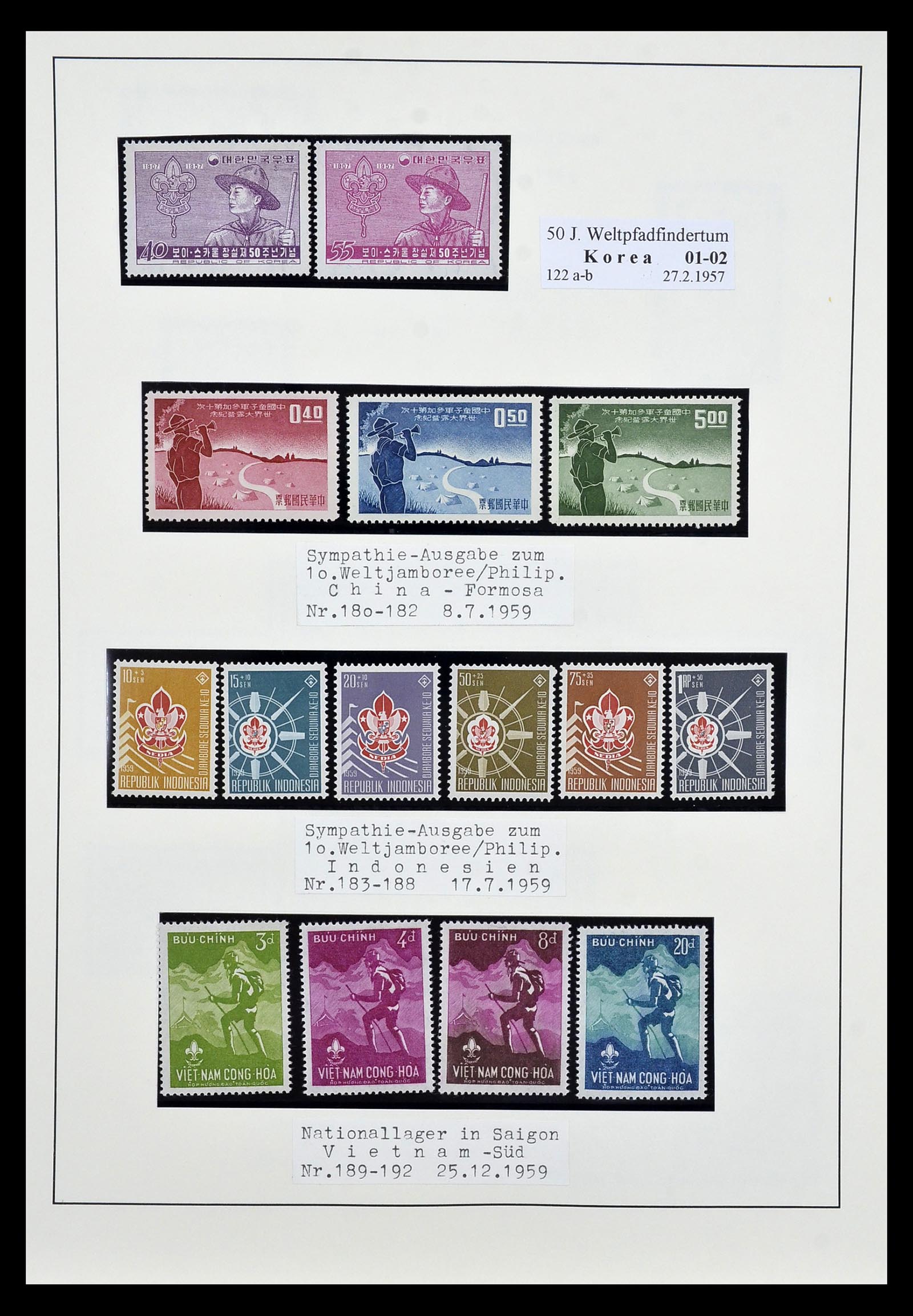 35069 013 - Postzegelverzameling 35069 Motief scouting 1925-2010.