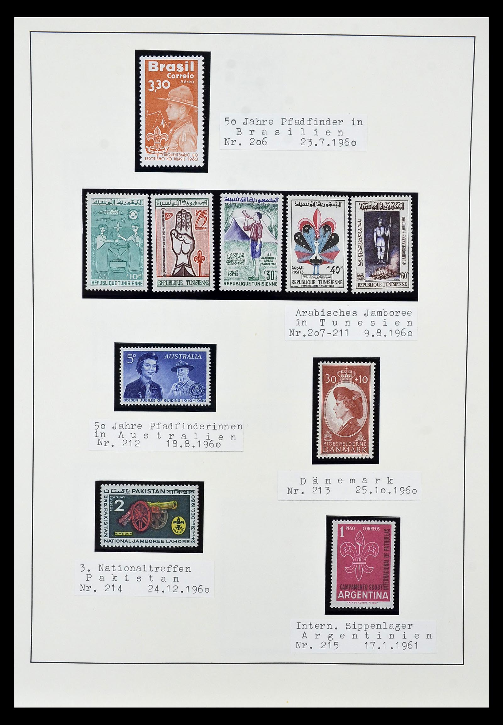 35069 015 - Postzegelverzameling 35069 Motief scouting 1925-2010.