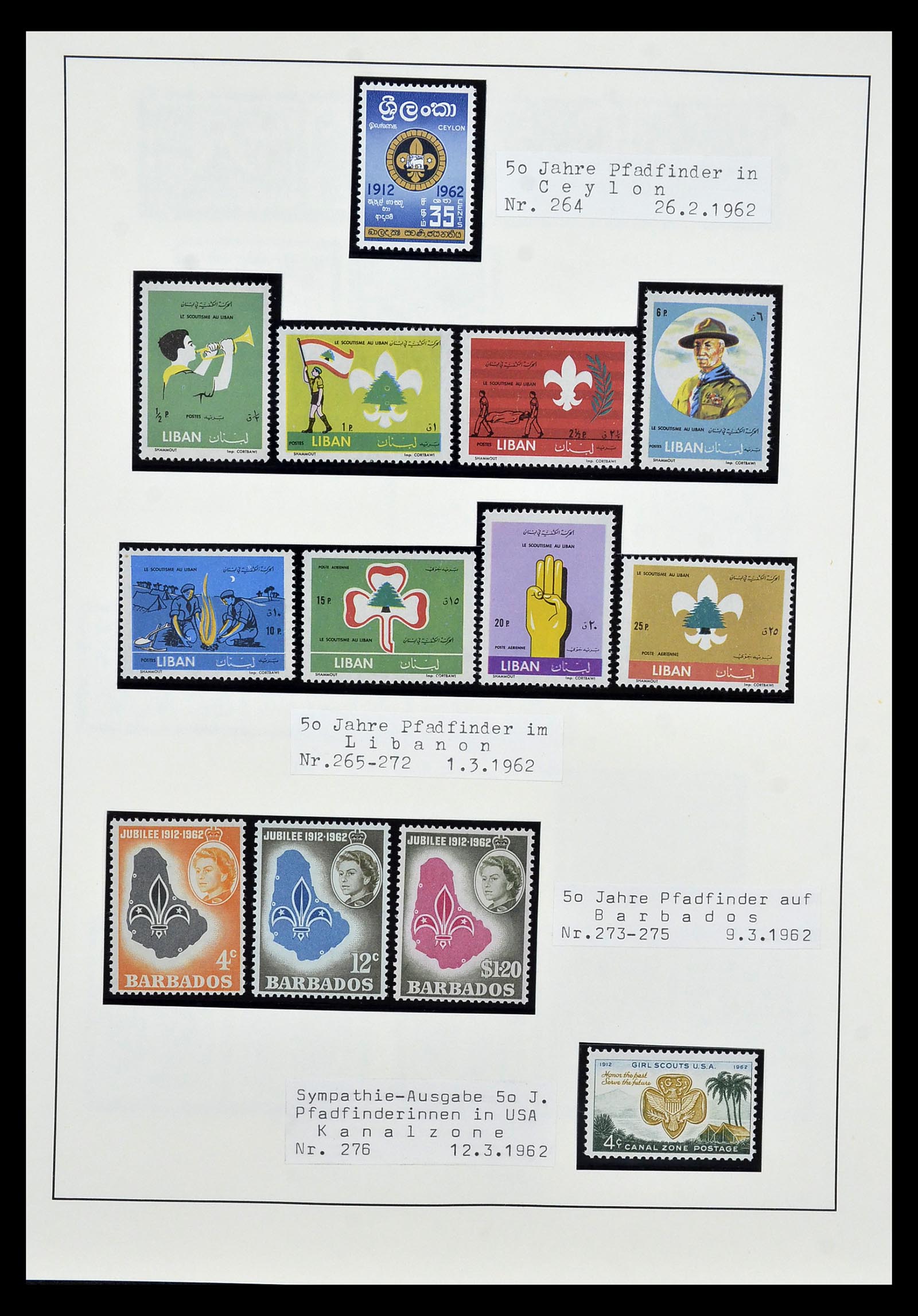 35069 024 - Postzegelverzameling 35069 Motief scouting 1925-2010.