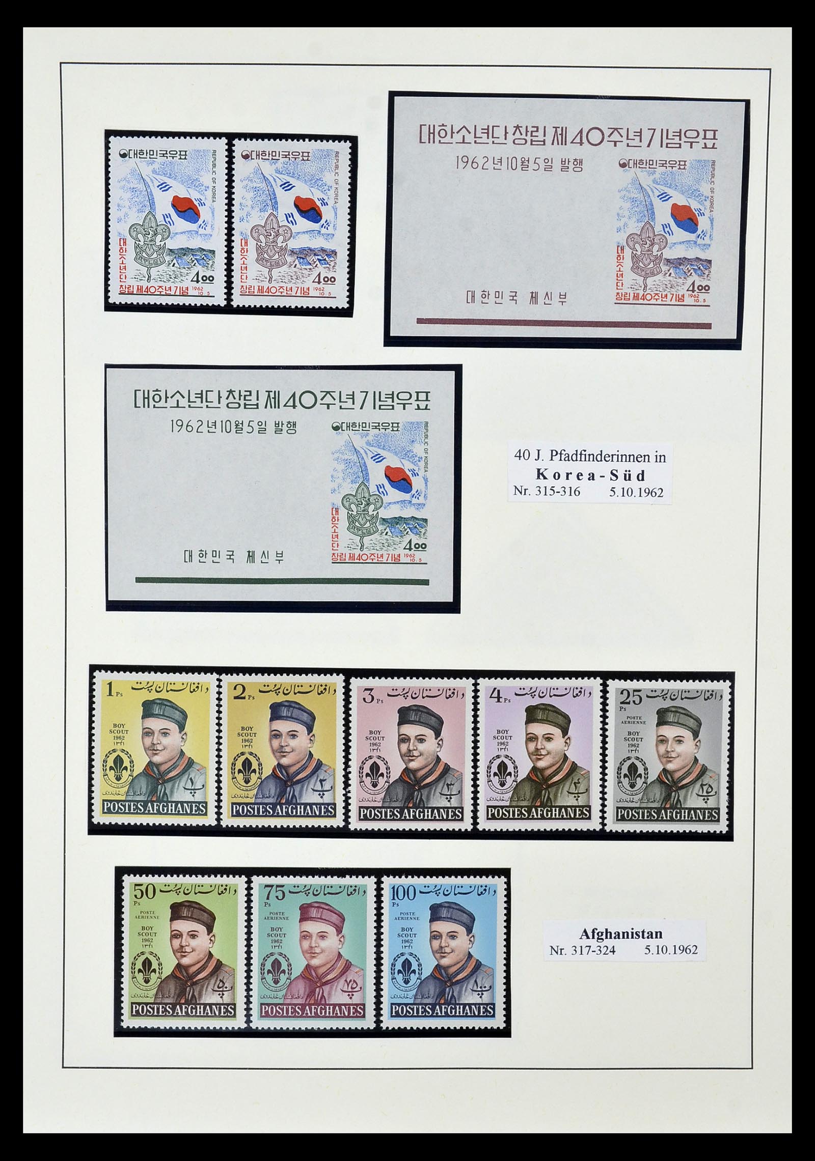 35069 029 - Postzegelverzameling 35069 Motief scouting 1925-2010.