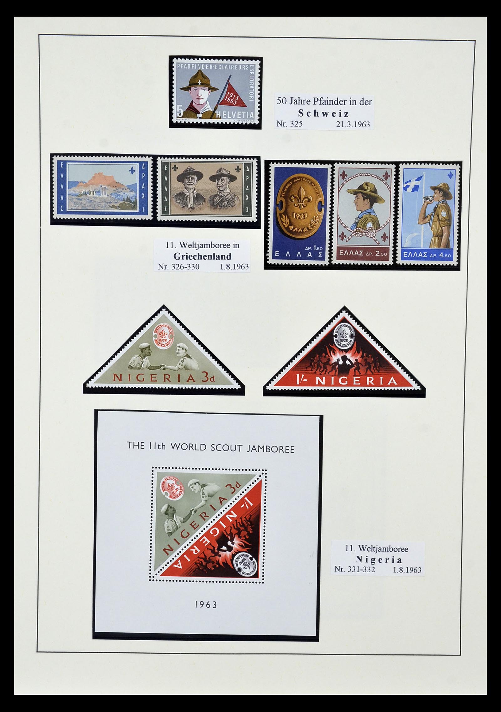 35069 030 - Postzegelverzameling 35069 Motief scouting 1925-2010.