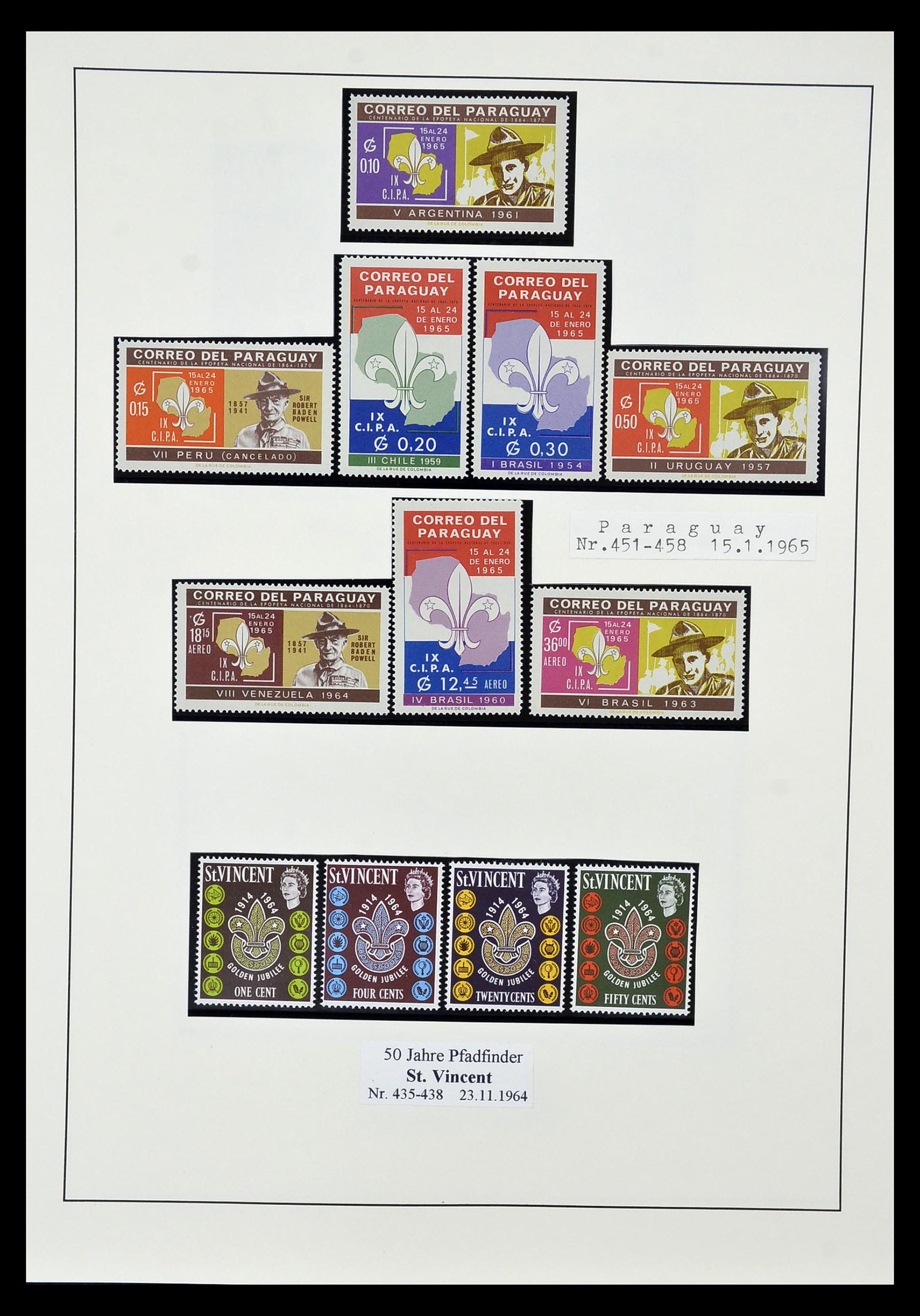 35069 041 - Postzegelverzameling 35069 Motief scouting 1925-2010.
