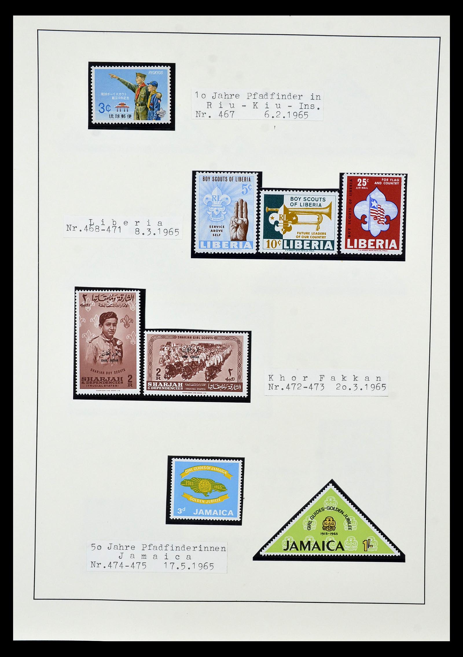 35069 043 - Postzegelverzameling 35069 Motief scouting 1925-2010.