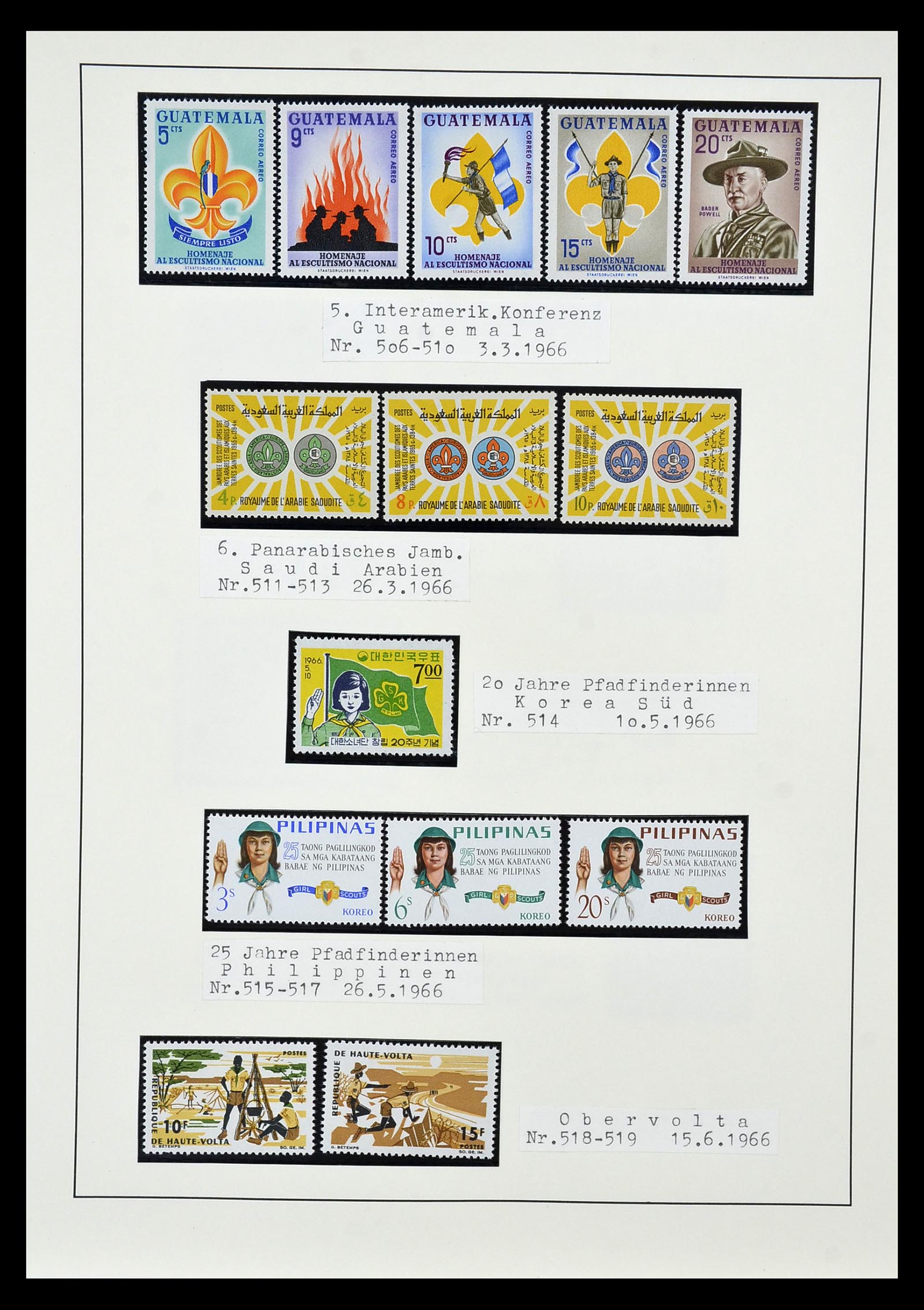 35069 046 - Postzegelverzameling 35069 Motief scouting 1925-2010.