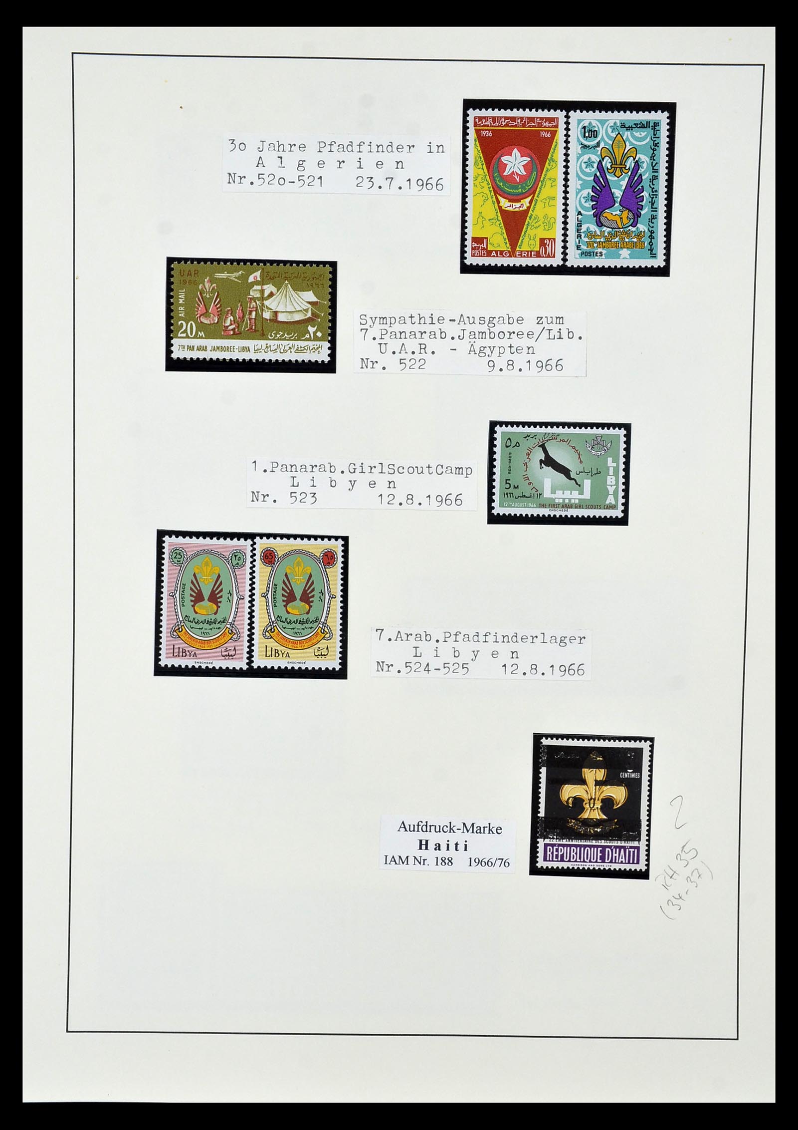 35069 047 - Postzegelverzameling 35069 Motief scouting 1925-2010.