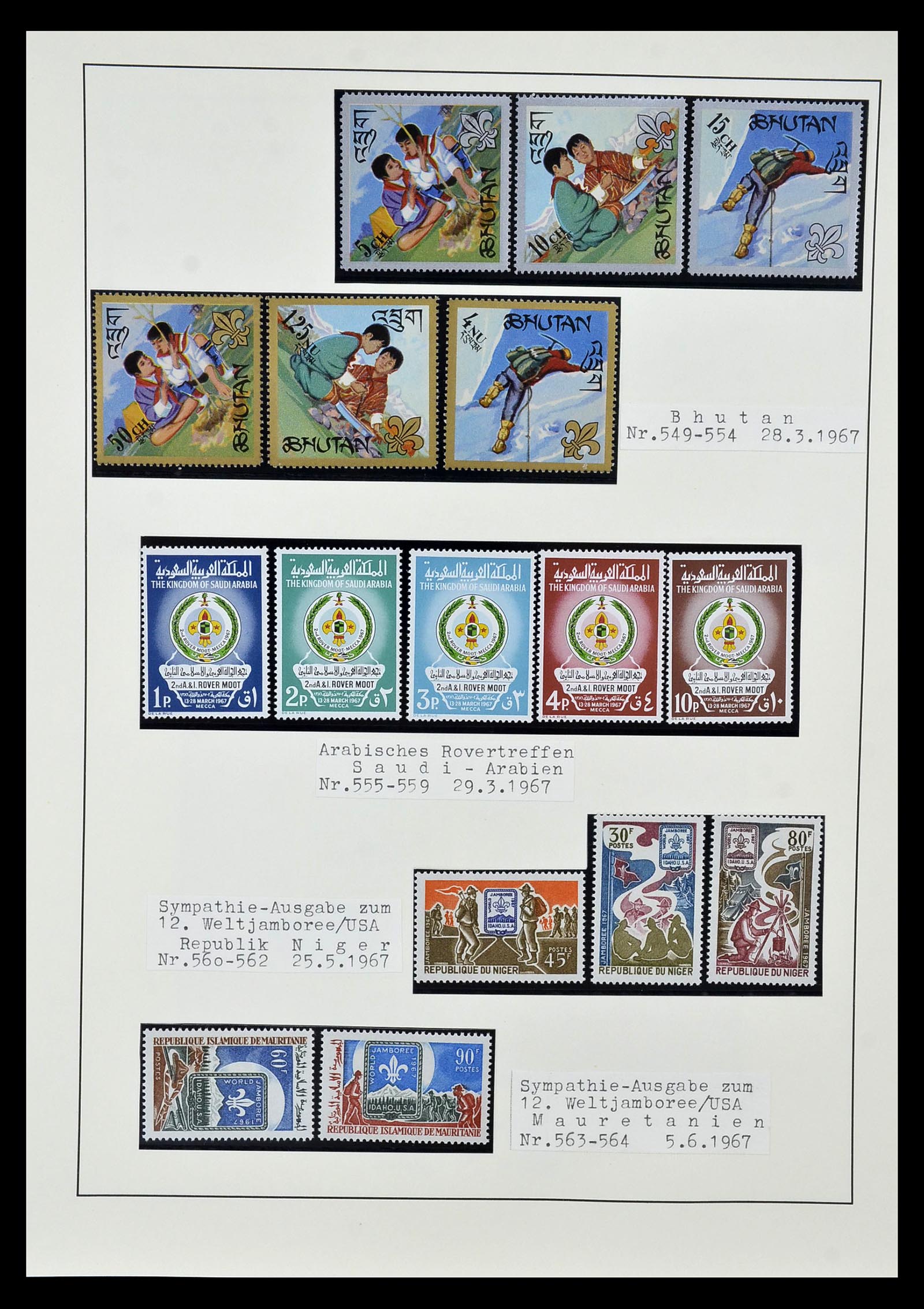 35069 049 - Postzegelverzameling 35069 Motief scouting 1925-2010.