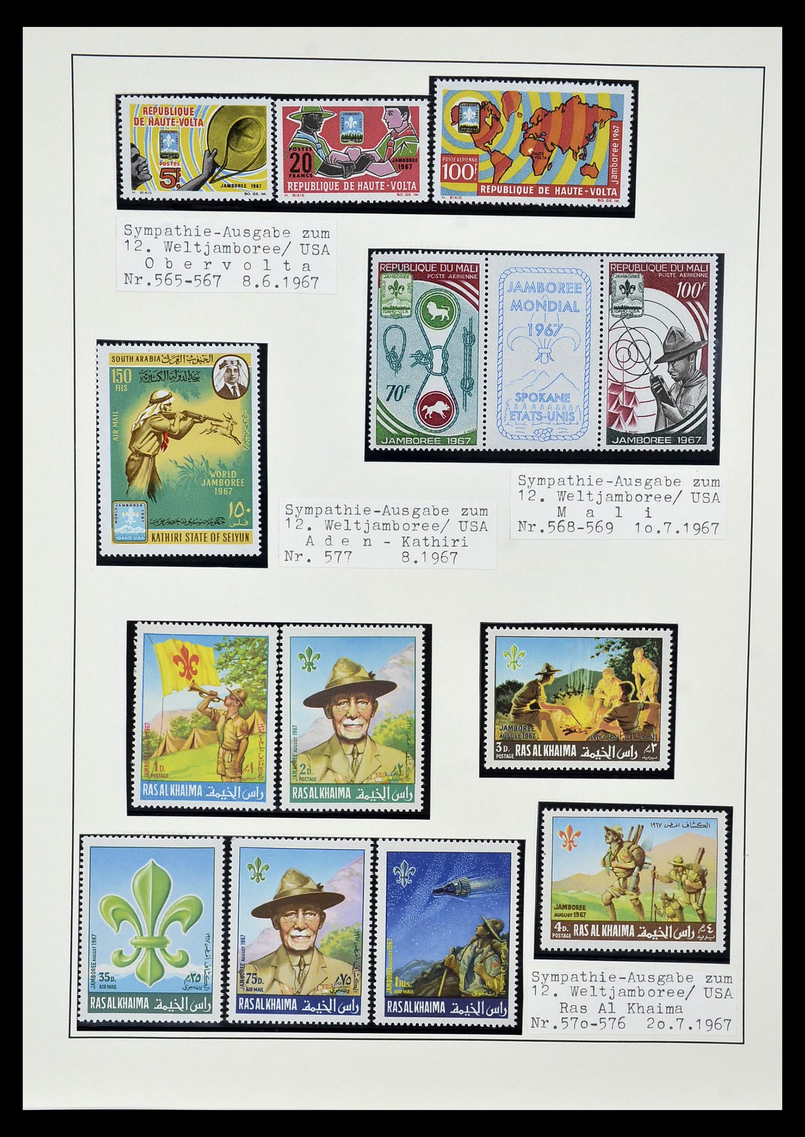 35069 052 - Postzegelverzameling 35069 Motief scouting 1925-2010.