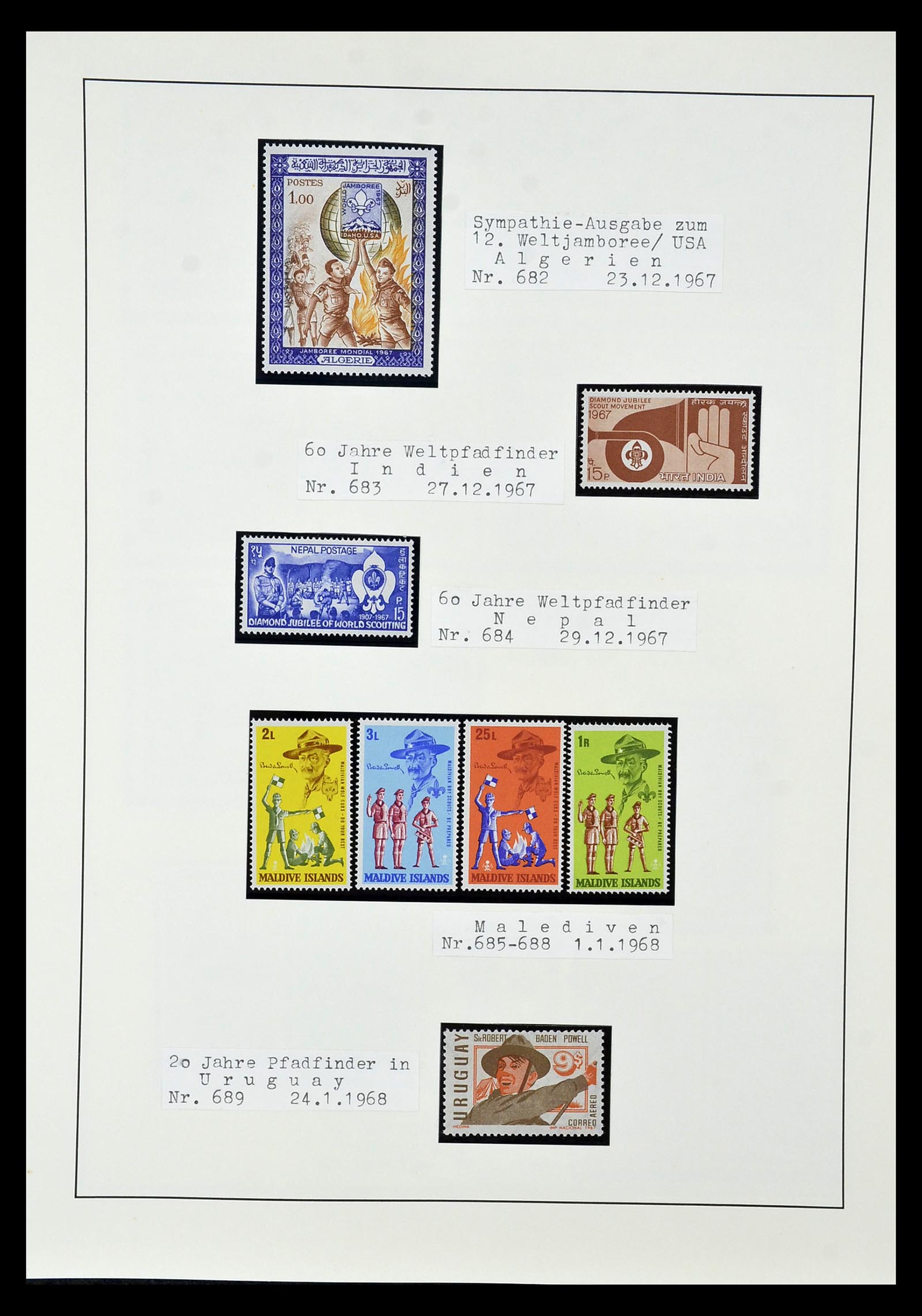 35069 063 - Postzegelverzameling 35069 Motief scouting 1925-2010.