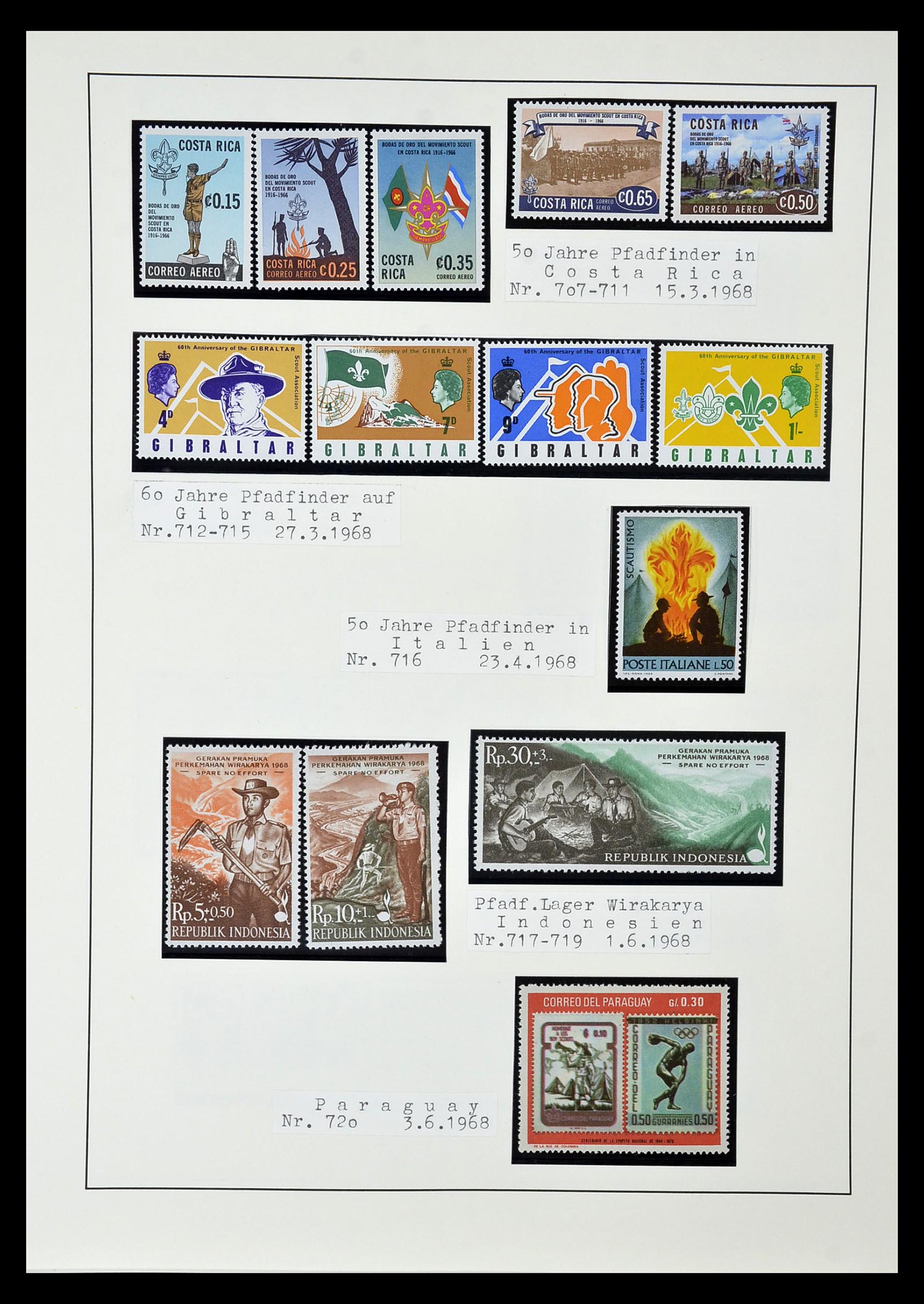 35069 065 - Postzegelverzameling 35069 Motief scouting 1925-2010.