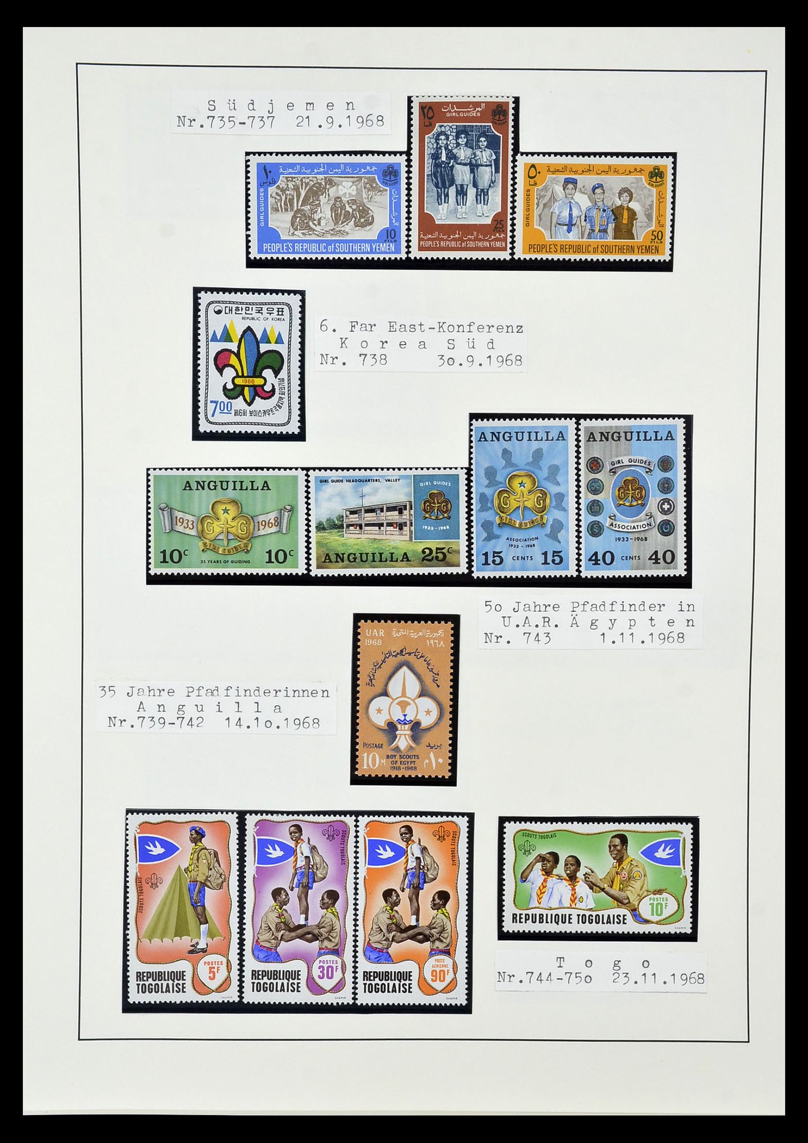 35069 067 - Postzegelverzameling 35069 Motief scouting 1925-2010.