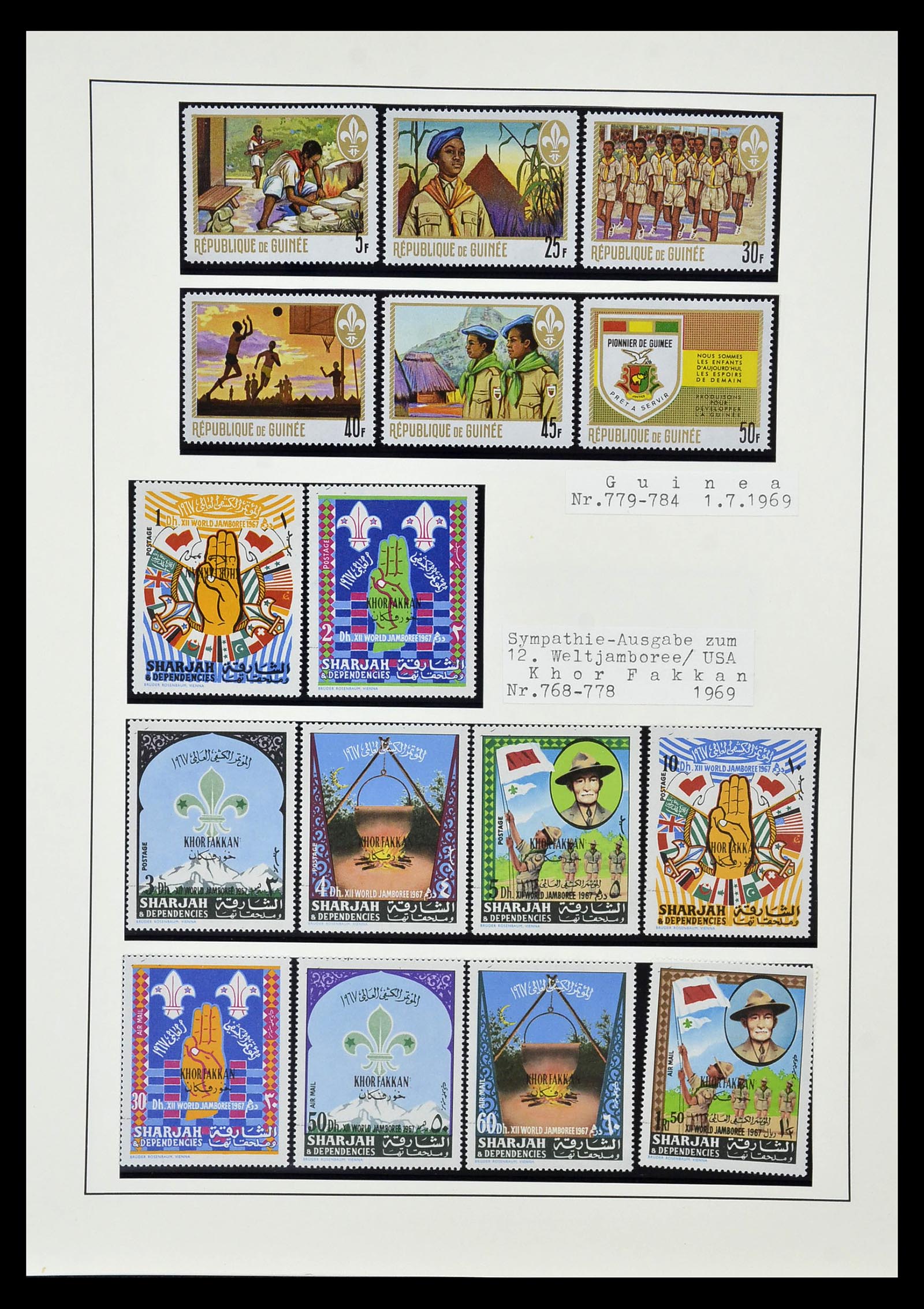 35069 070 - Postzegelverzameling 35069 Motief scouting 1925-2010.