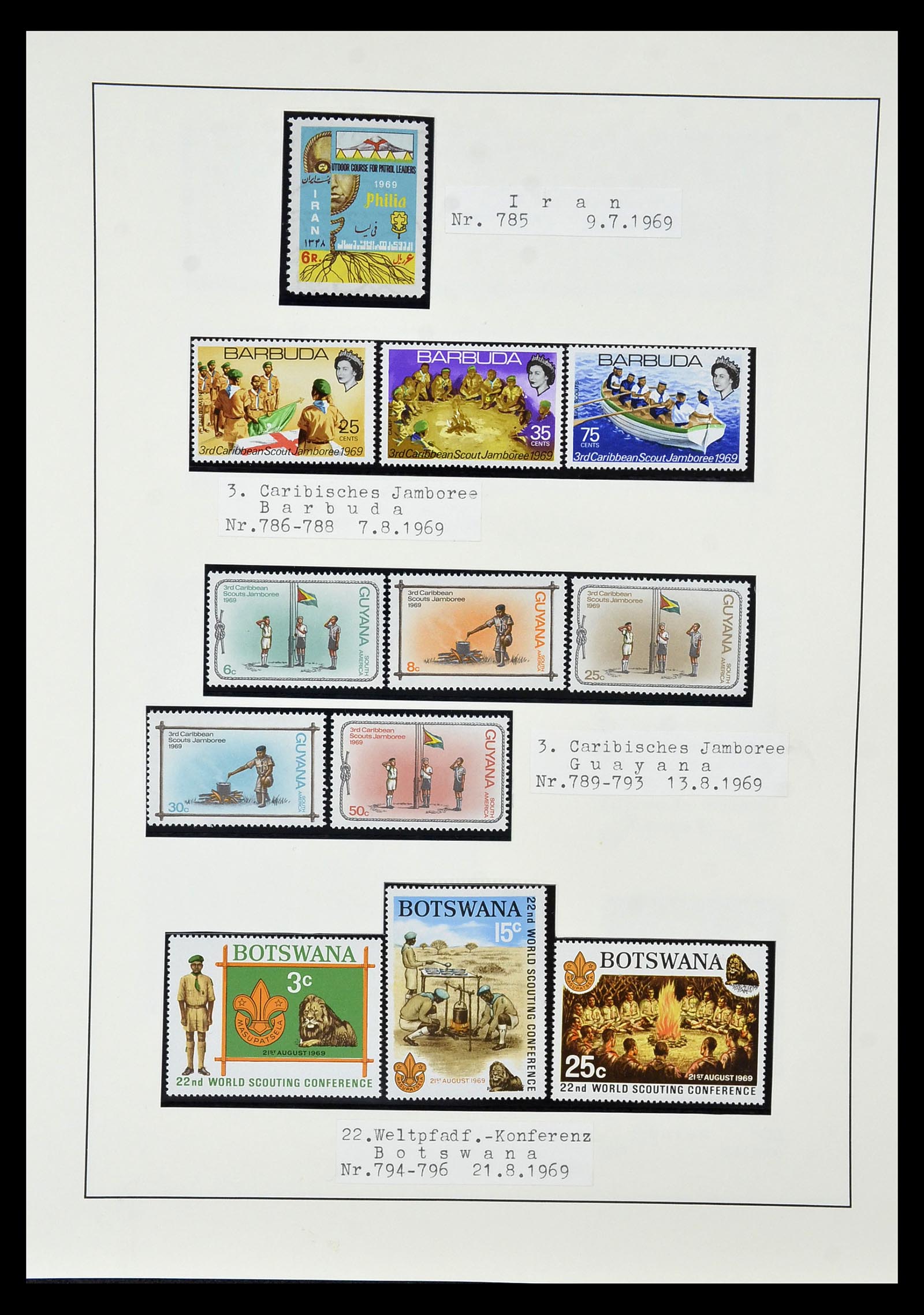 35069 071 - Postzegelverzameling 35069 Motief scouting 1925-2010.