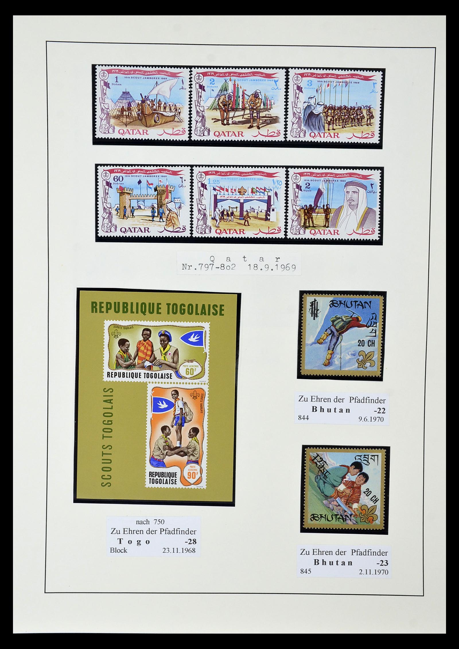35069 072 - Postzegelverzameling 35069 Motief scouting 1925-2010.