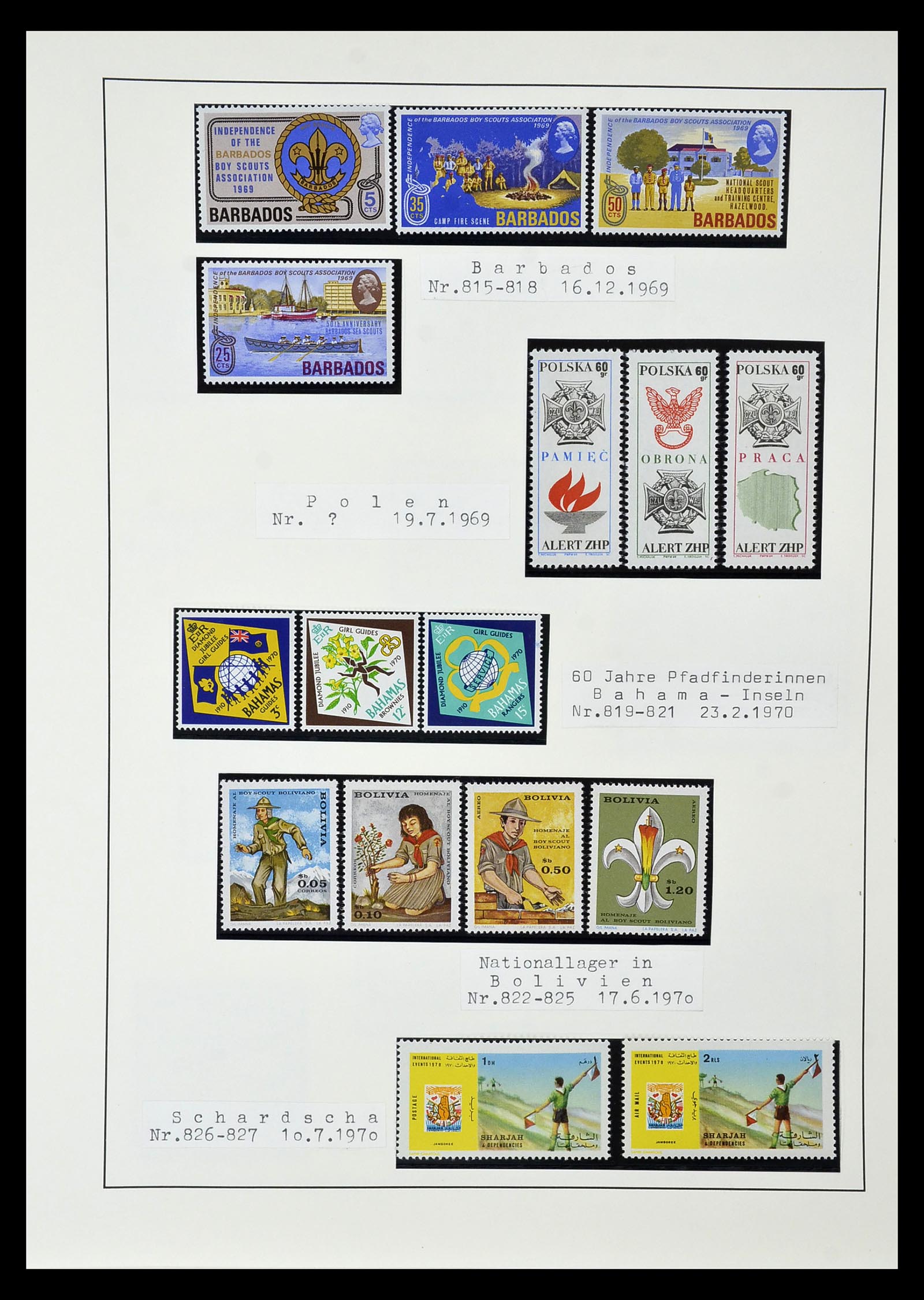 35069 075 - Postzegelverzameling 35069 Motief scouting 1925-2010.