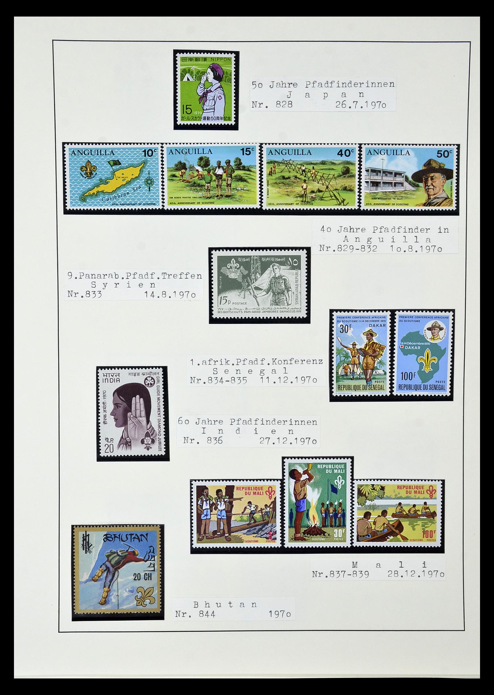 35069 076 - Postzegelverzameling 35069 Motief scouting 1925-2010.