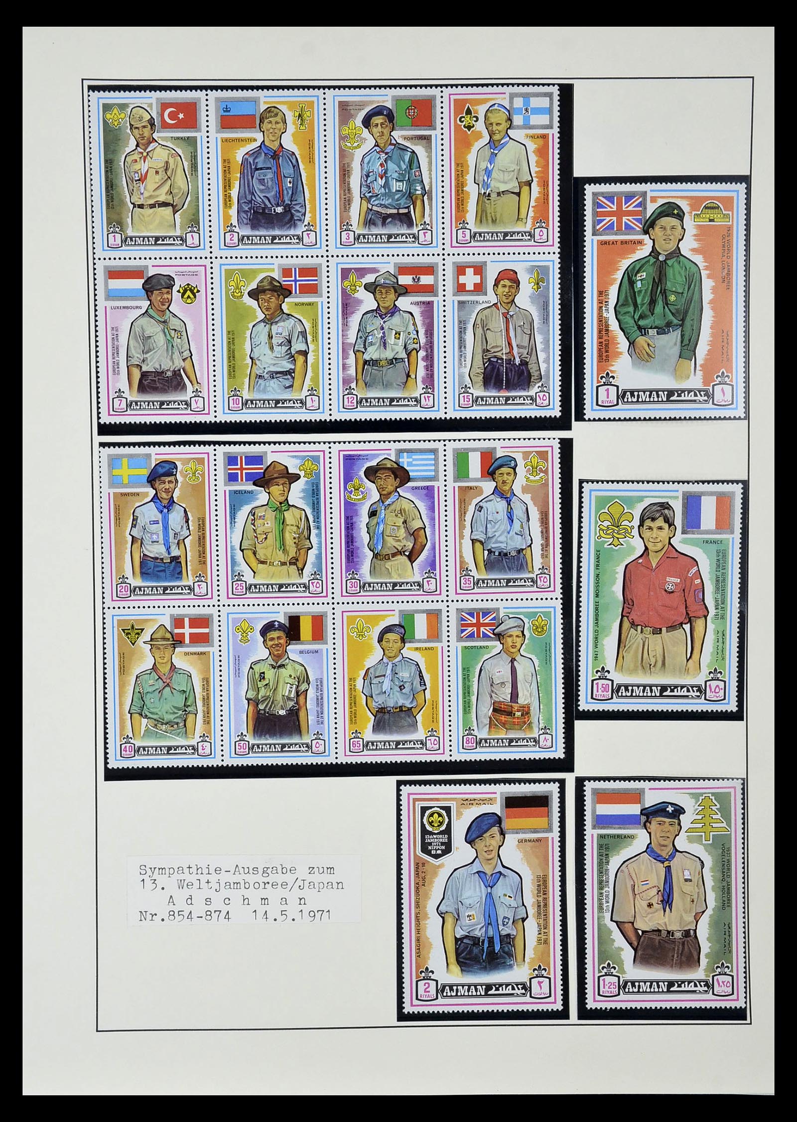35069 078 - Postzegelverzameling 35069 Motief scouting 1925-2010.