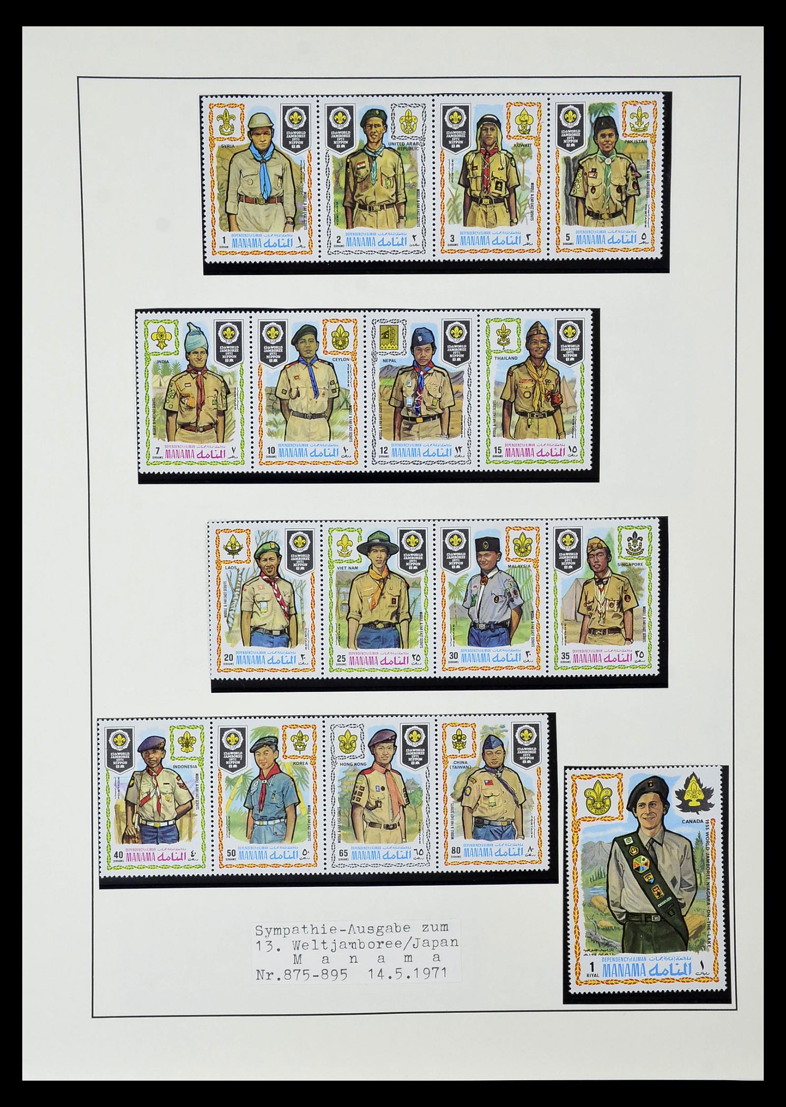 35069 080 - Postzegelverzameling 35069 Motief scouting 1925-2010.