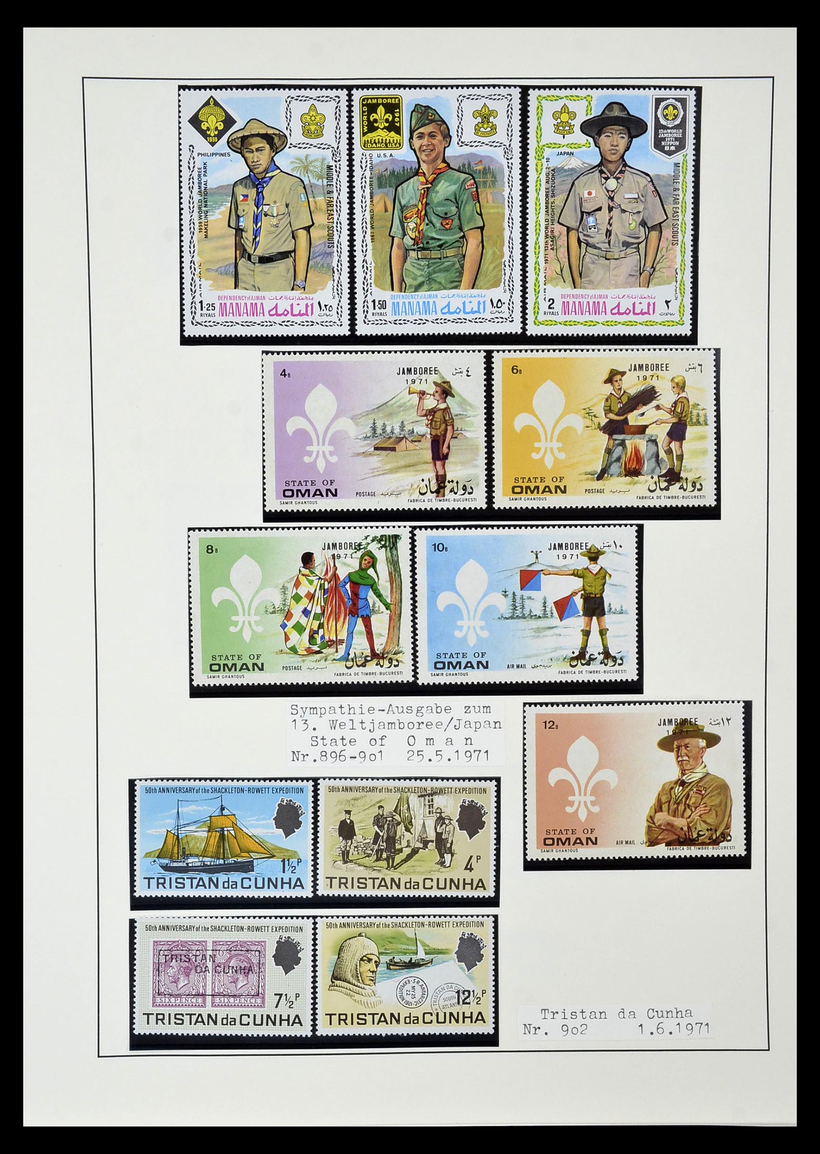 35069 081 - Postzegelverzameling 35069 Motief scouting 1925-2010.
