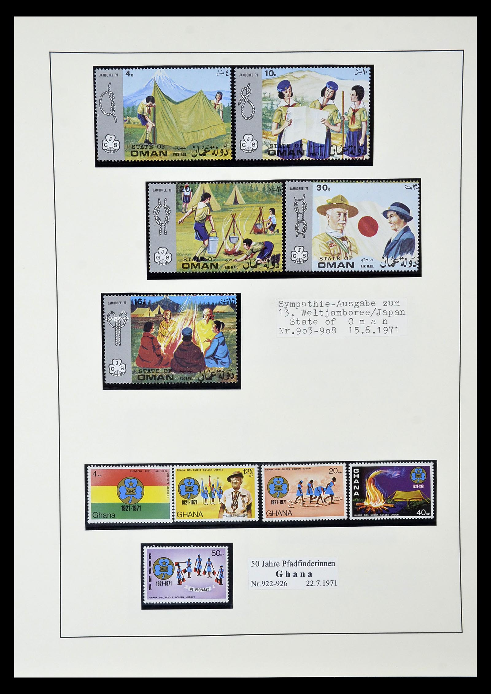 35069 082 - Postzegelverzameling 35069 Motief scouting 1925-2010.