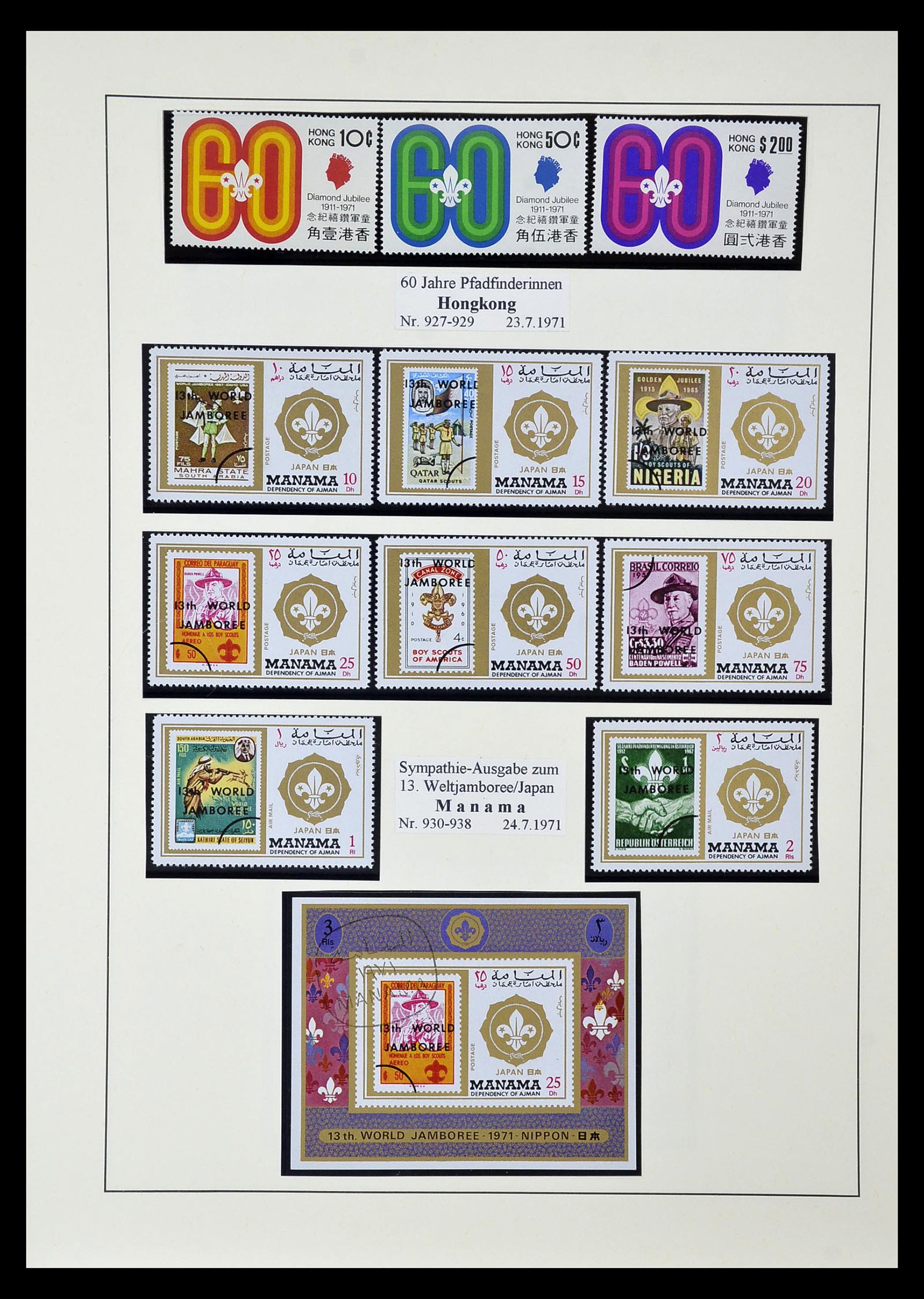 35069 084 - Postzegelverzameling 35069 Motief scouting 1925-2010.