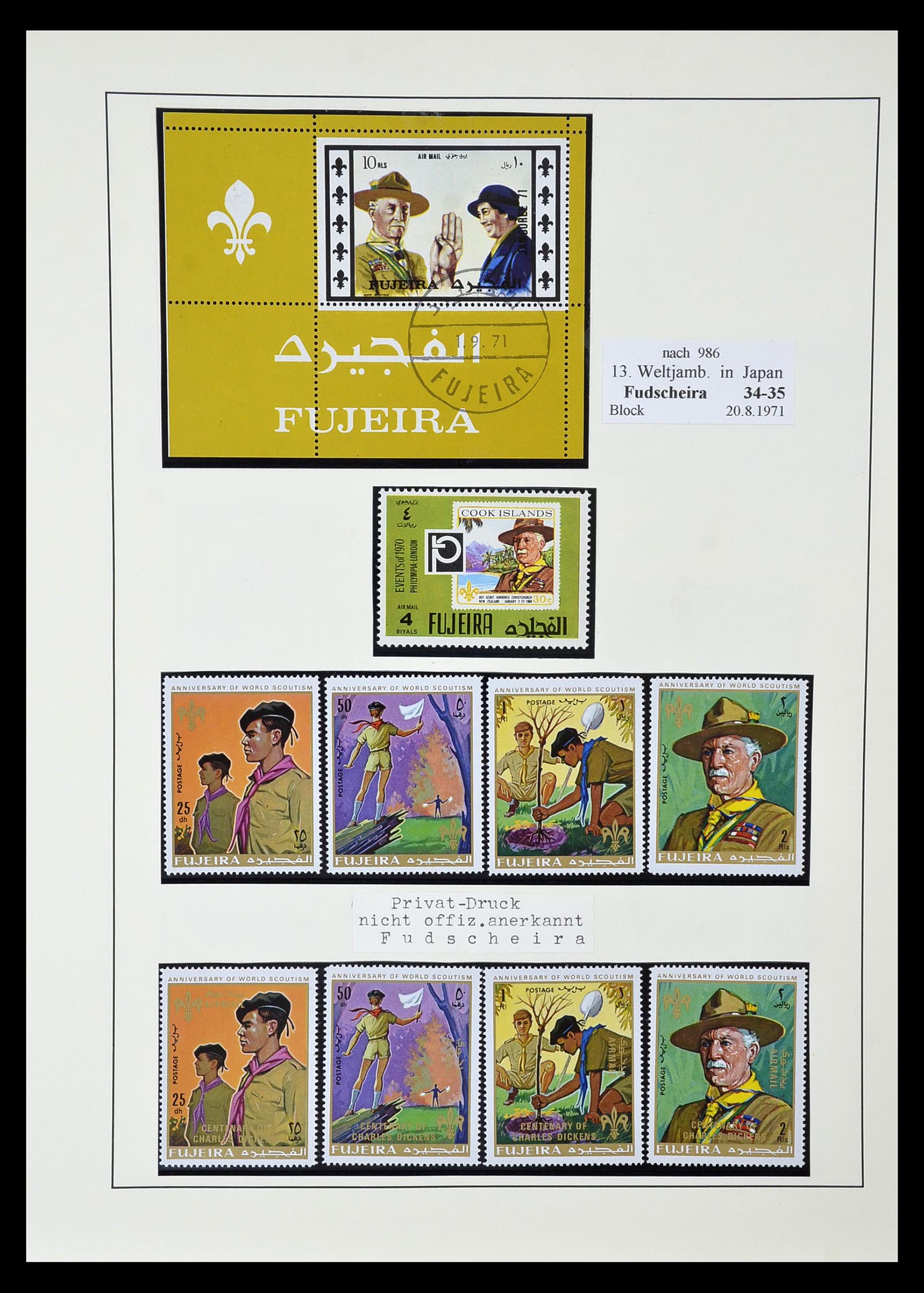 35069 091 - Postzegelverzameling 35069 Motief scouting 1925-2010.